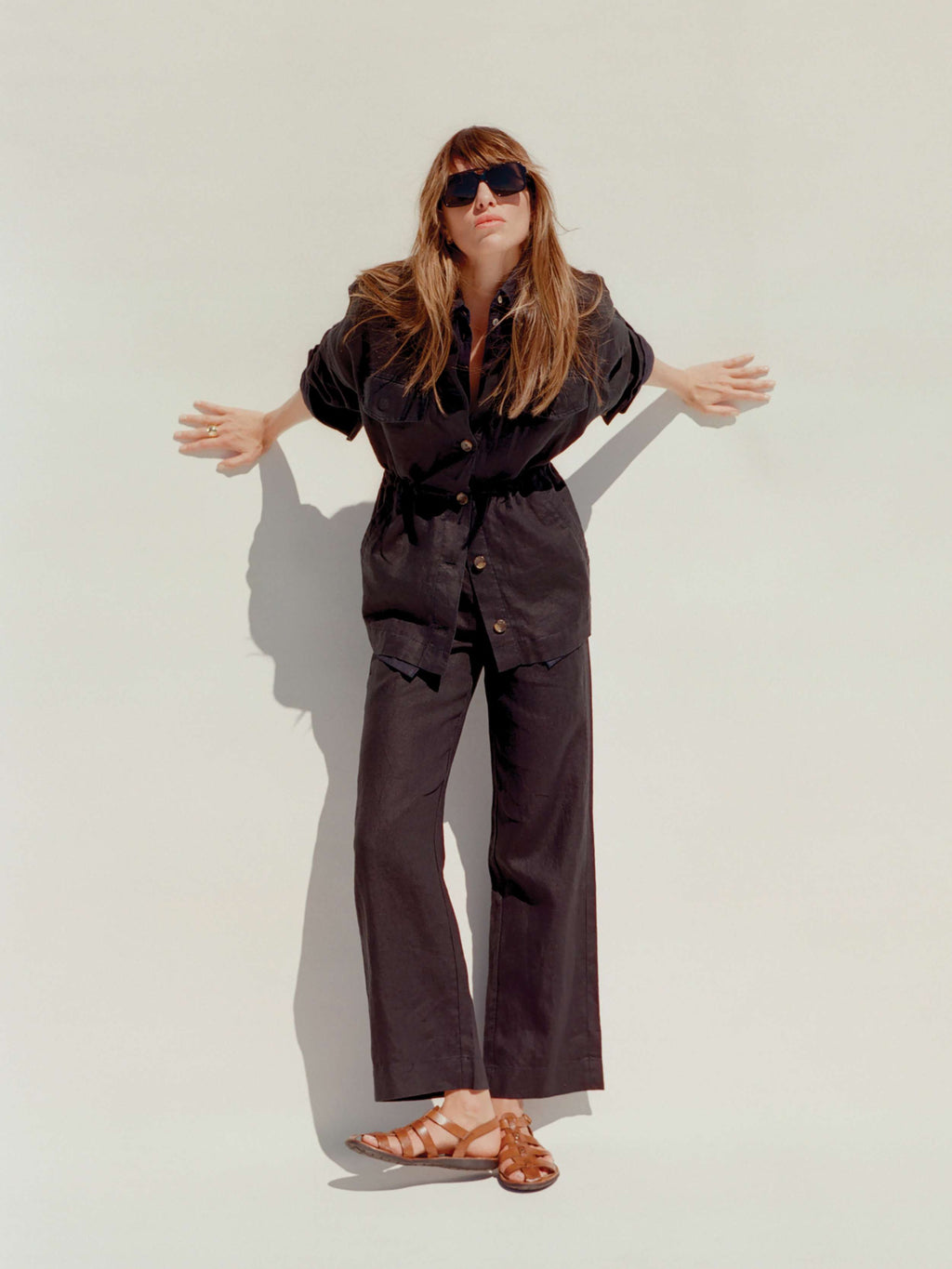 Sun Strider Linen Pant - Black