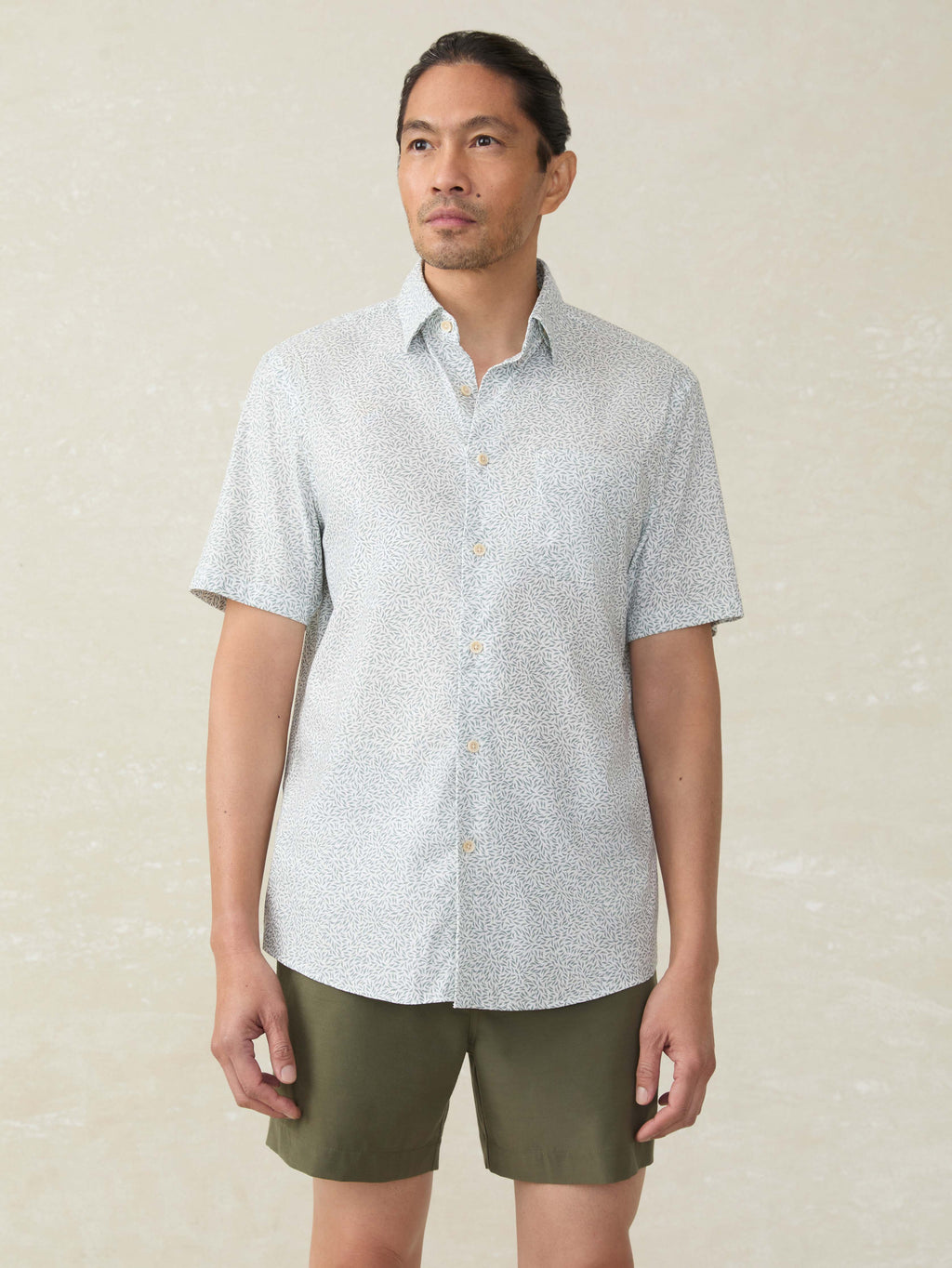 Short-Sleeve Movementâ„?Monterey Shirt - Sage Grove Foliage