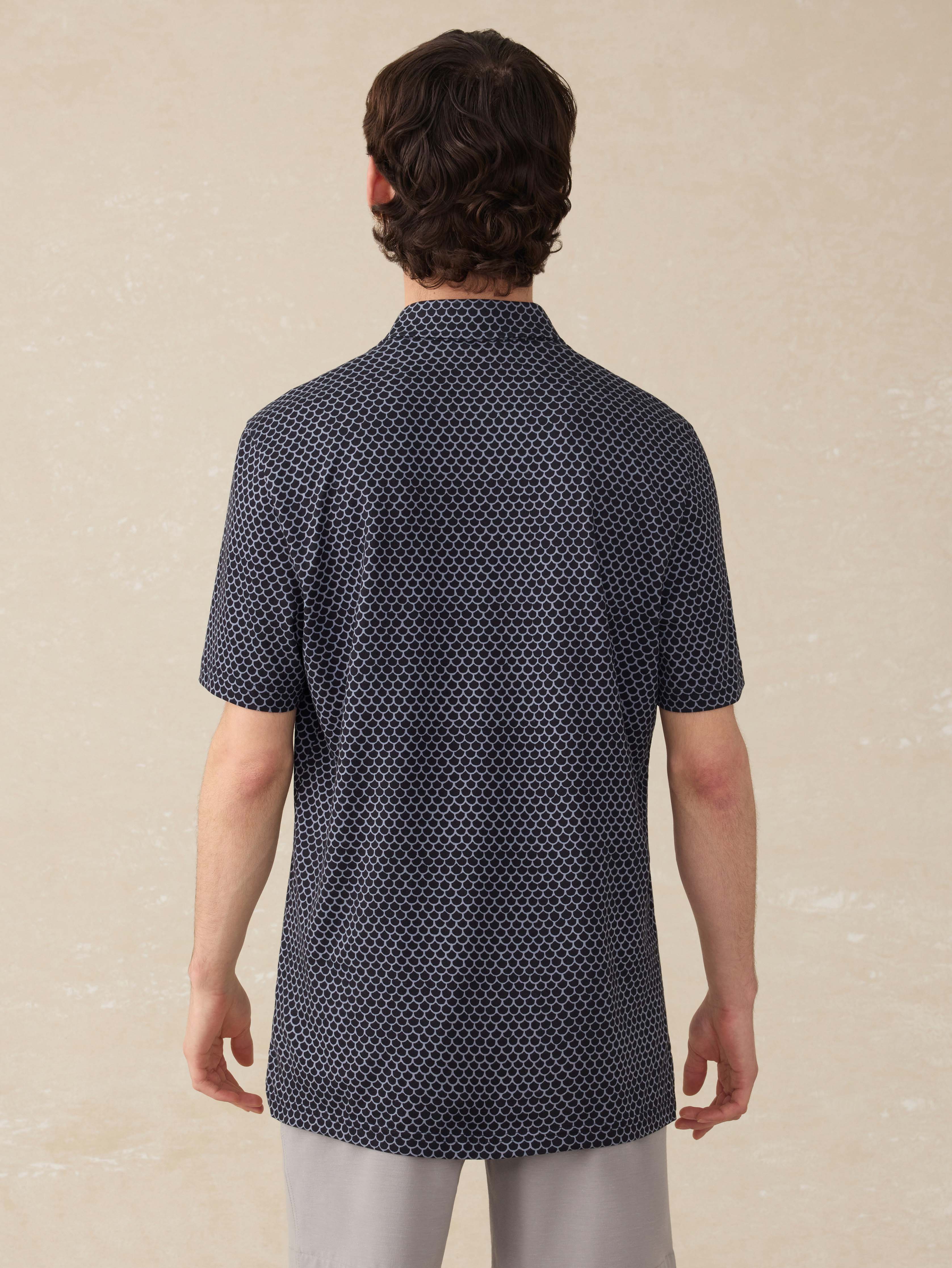 Short-Sleeve Movementâ„?Pique Polo - Midnight Fishscale