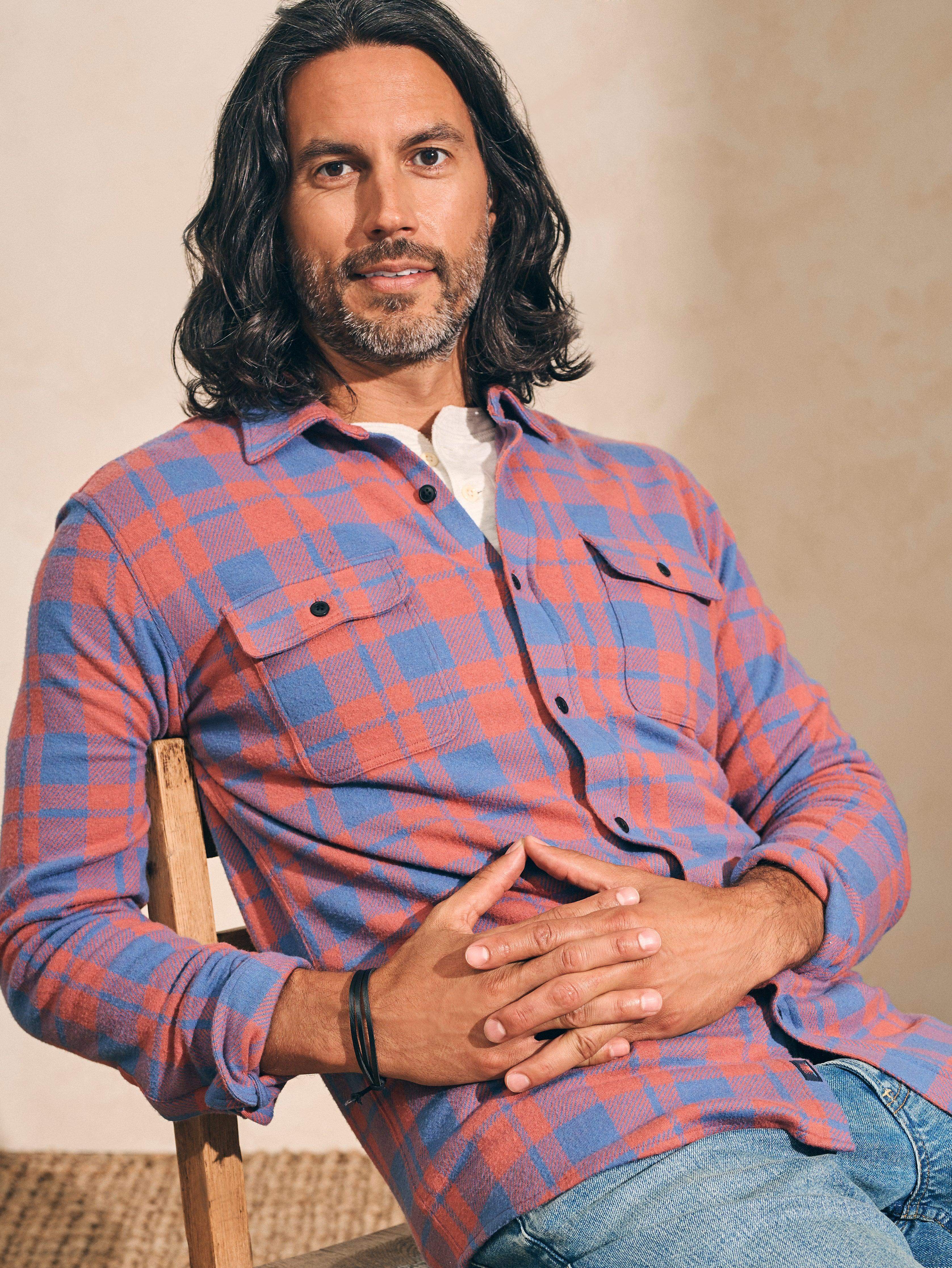 Legendâ„?Sweater Shirt - Rose Blue Check