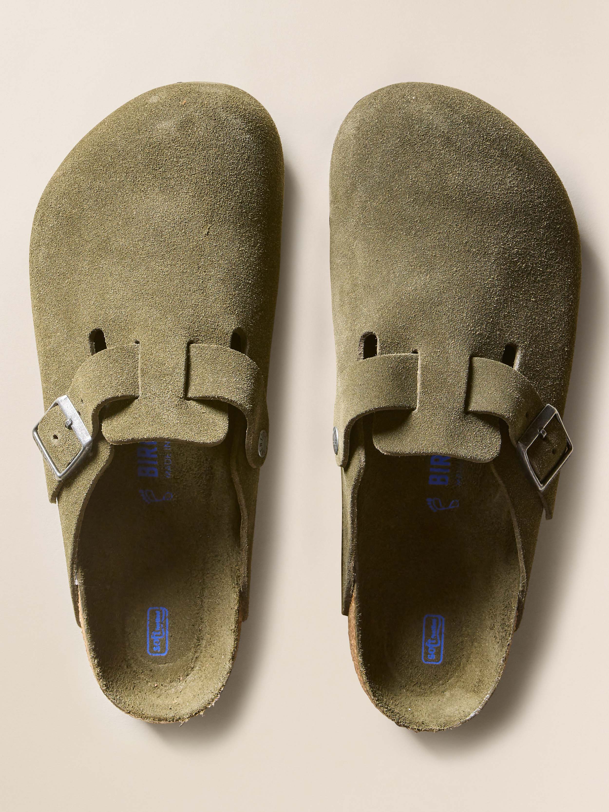 Birkenstock Men'S Boston Clog Soft Footbed - Thyme