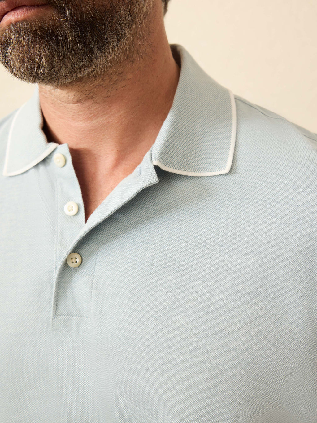 Short-Sleeve Movementâ„?Pique Polo - Huron Blue Melange