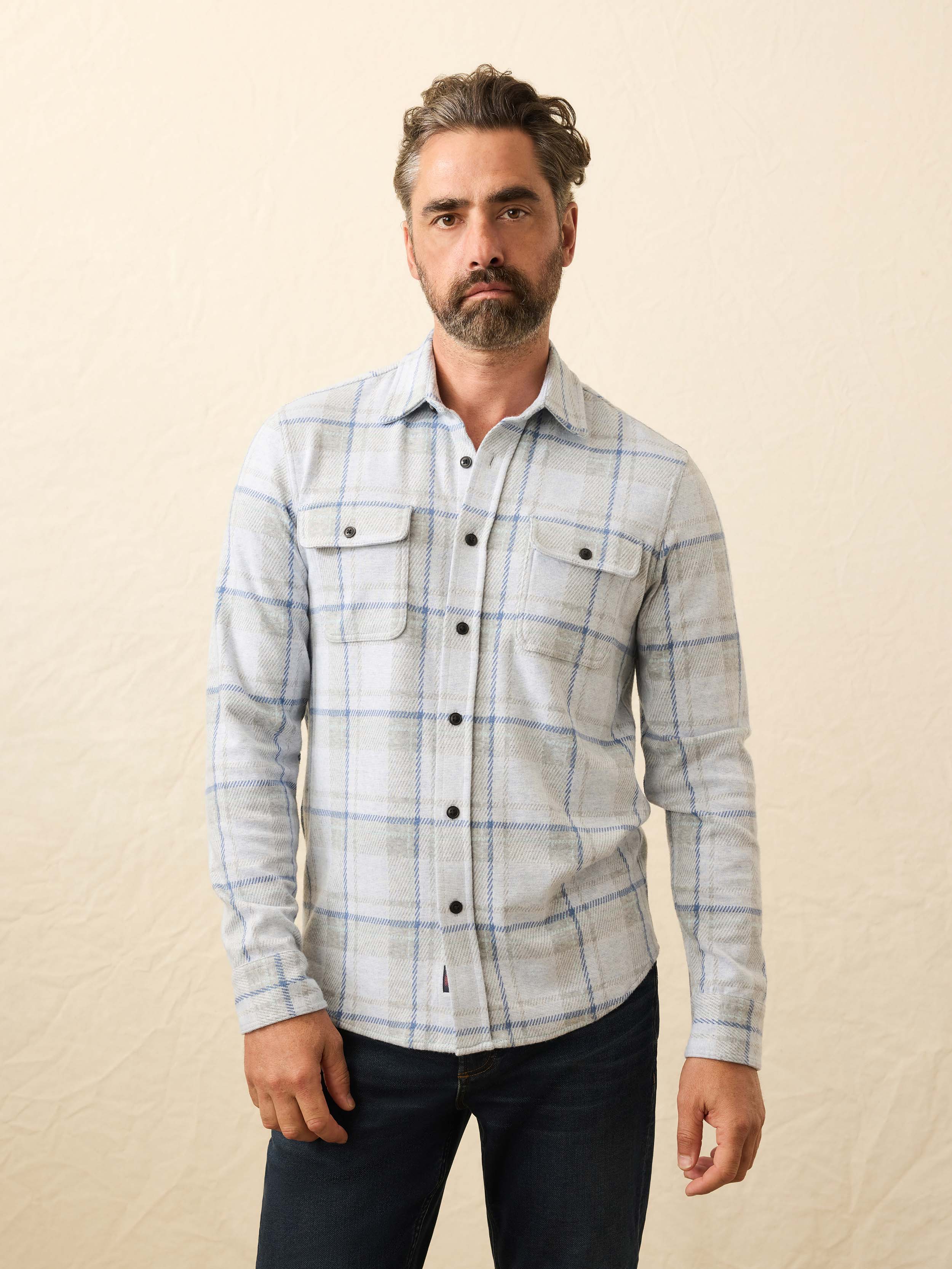 Legendâ„?Sweater Shirt - Maine Sky Plaid