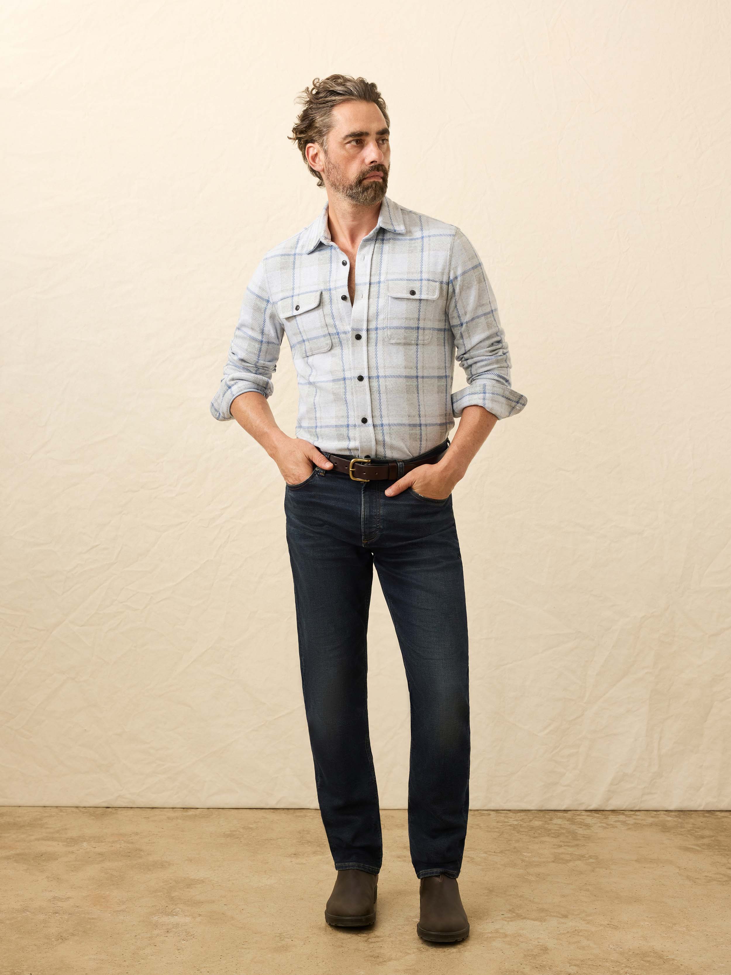 Legendâ„?Sweater Shirt - Maine Sky Plaid