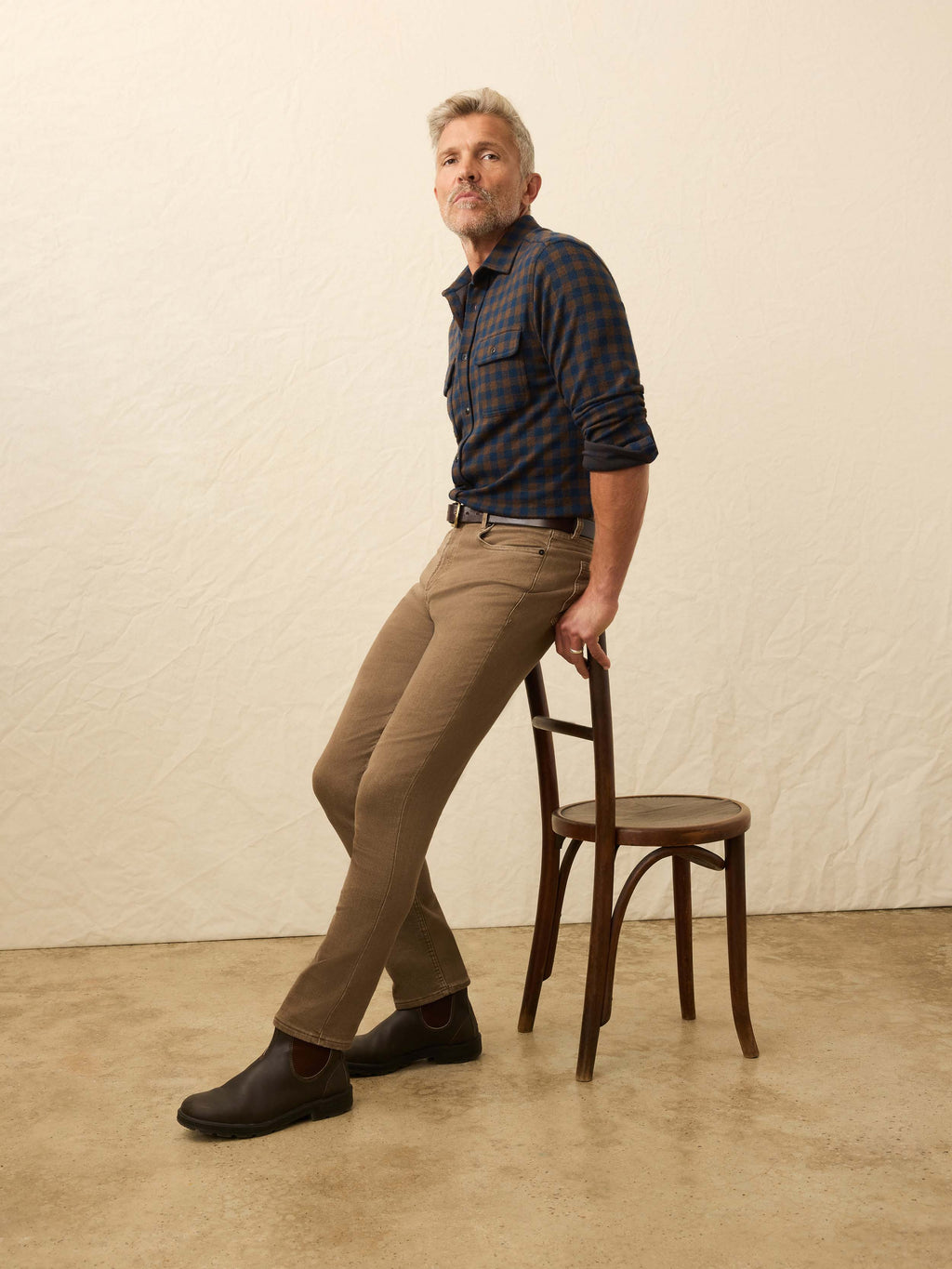 Legendâ„?Sweater Shirt - Navy Woodland Check