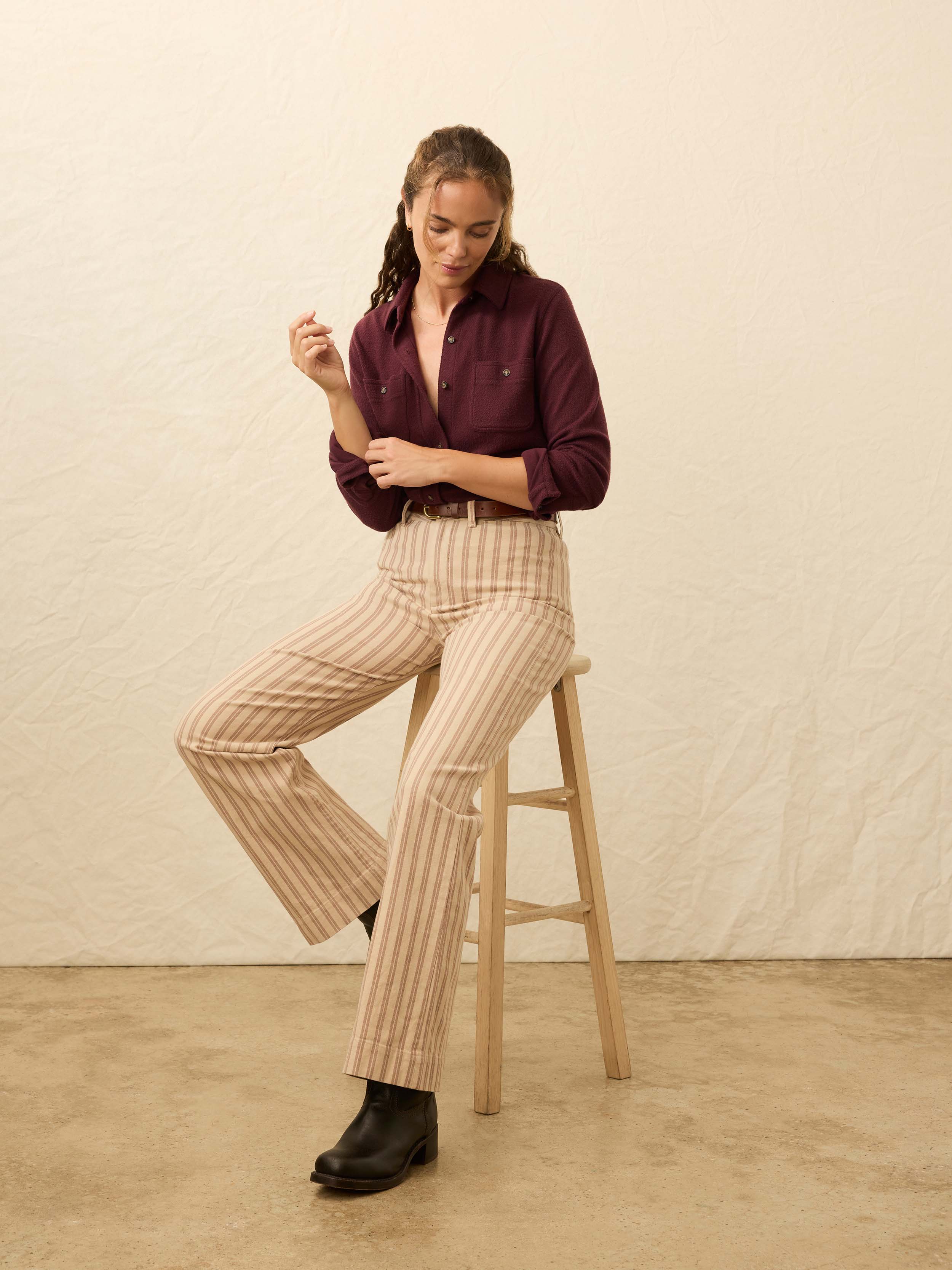 Legend Sweater Shirt - Burgundy Twill