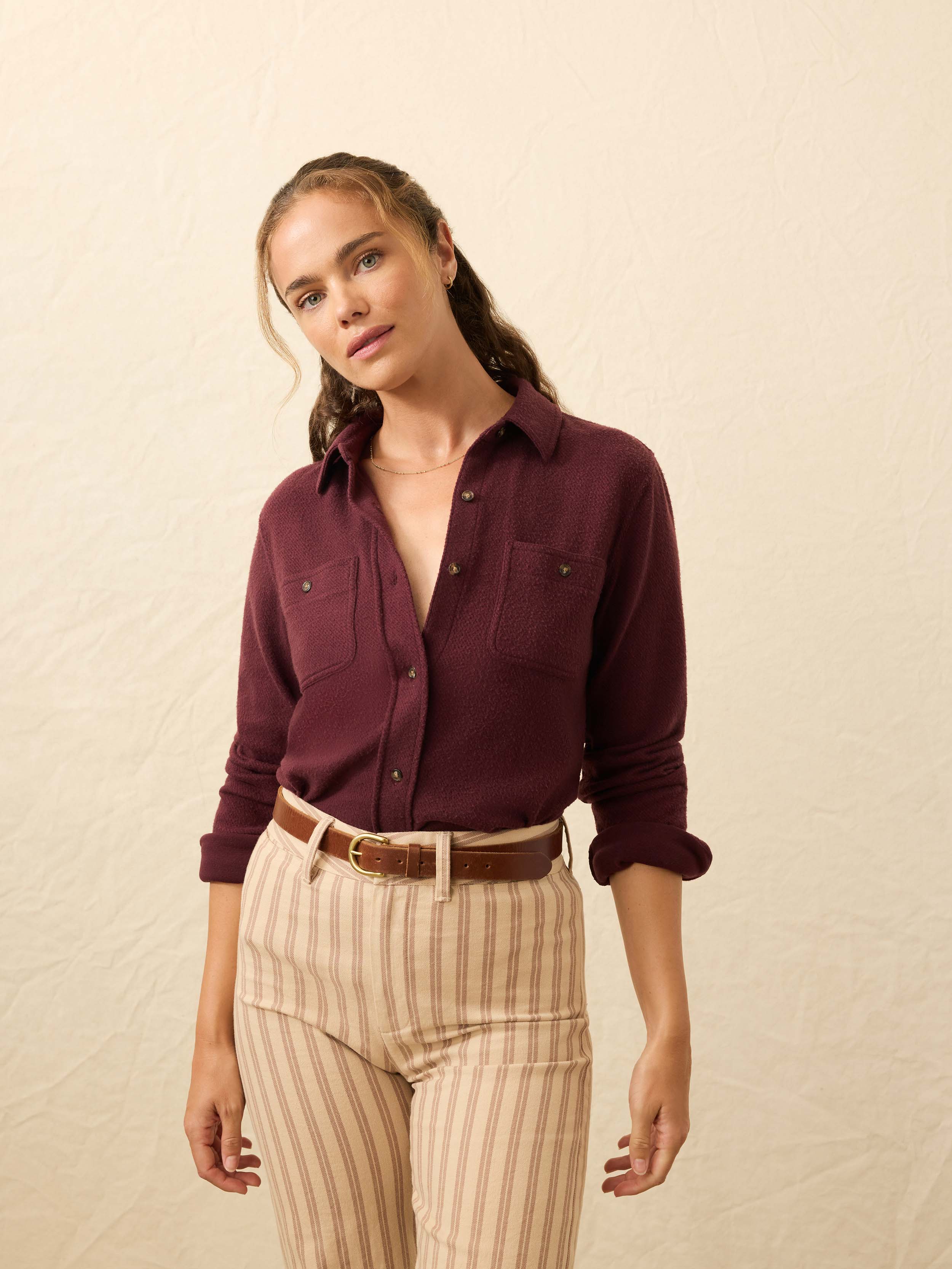 Legend Sweater Shirt - Burgundy Twill