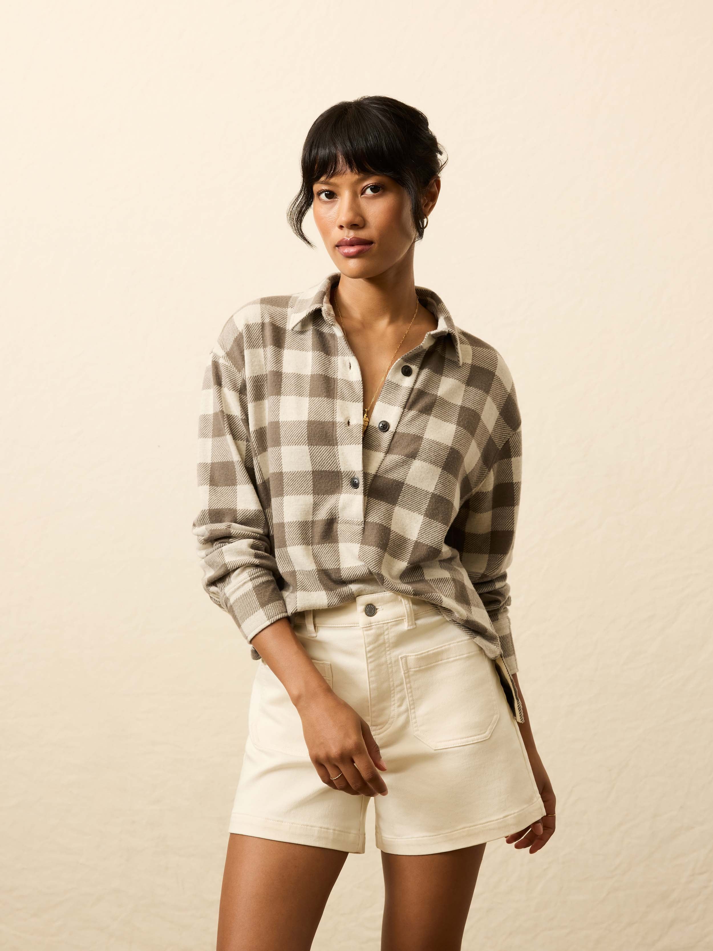 Legendâ„?Sweater Classic Popover - Brown Oat Buffalo