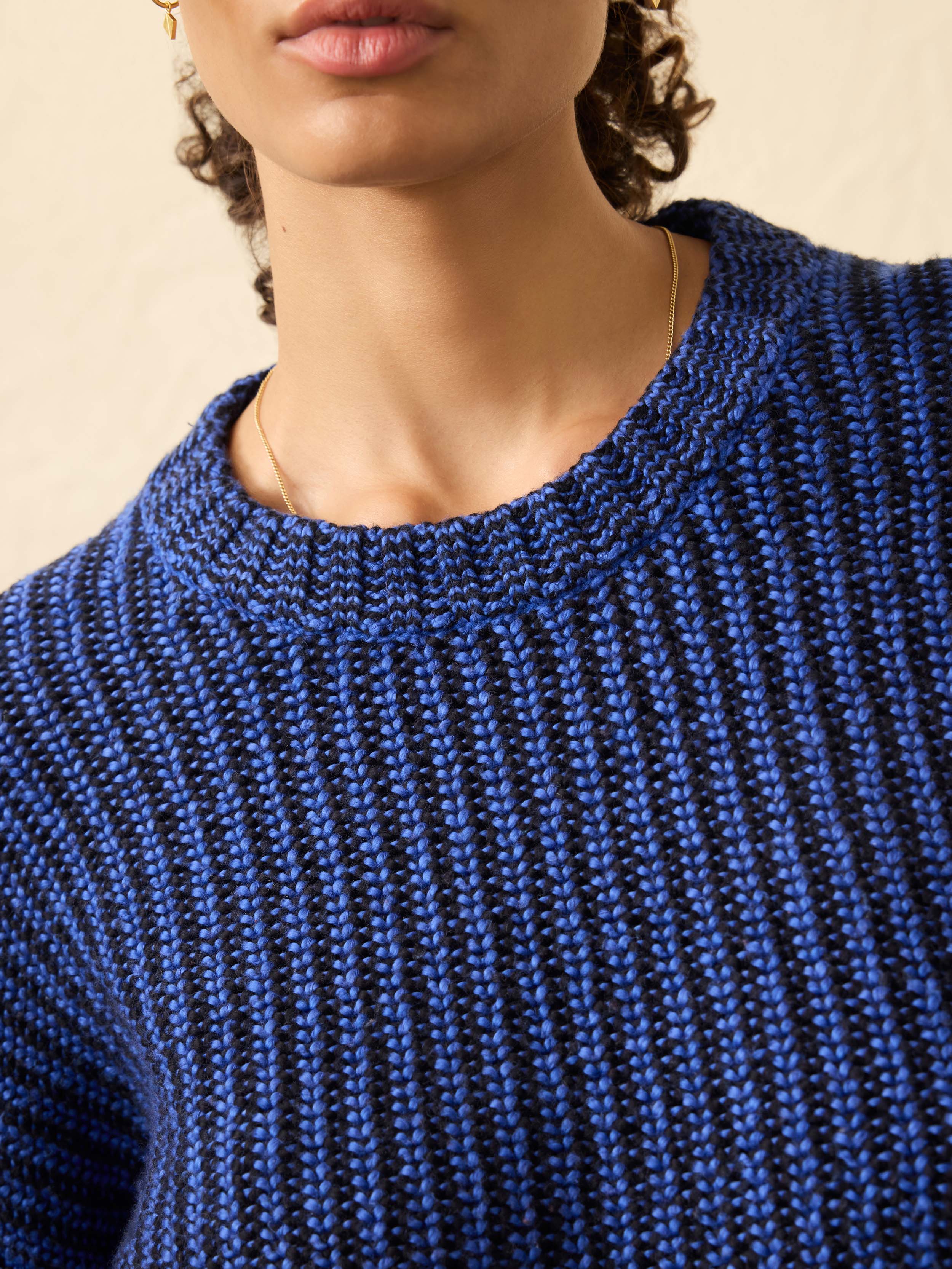 Heirloom Cotton  Relaxed Crew - Snorkel Stripe