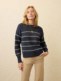 Sunwashed Fisherman Sweater - Water Mill Stripe