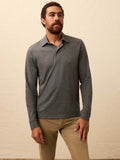 Long-Sleeve Movementâ„?Pique Polo - Dusty Iron Heather