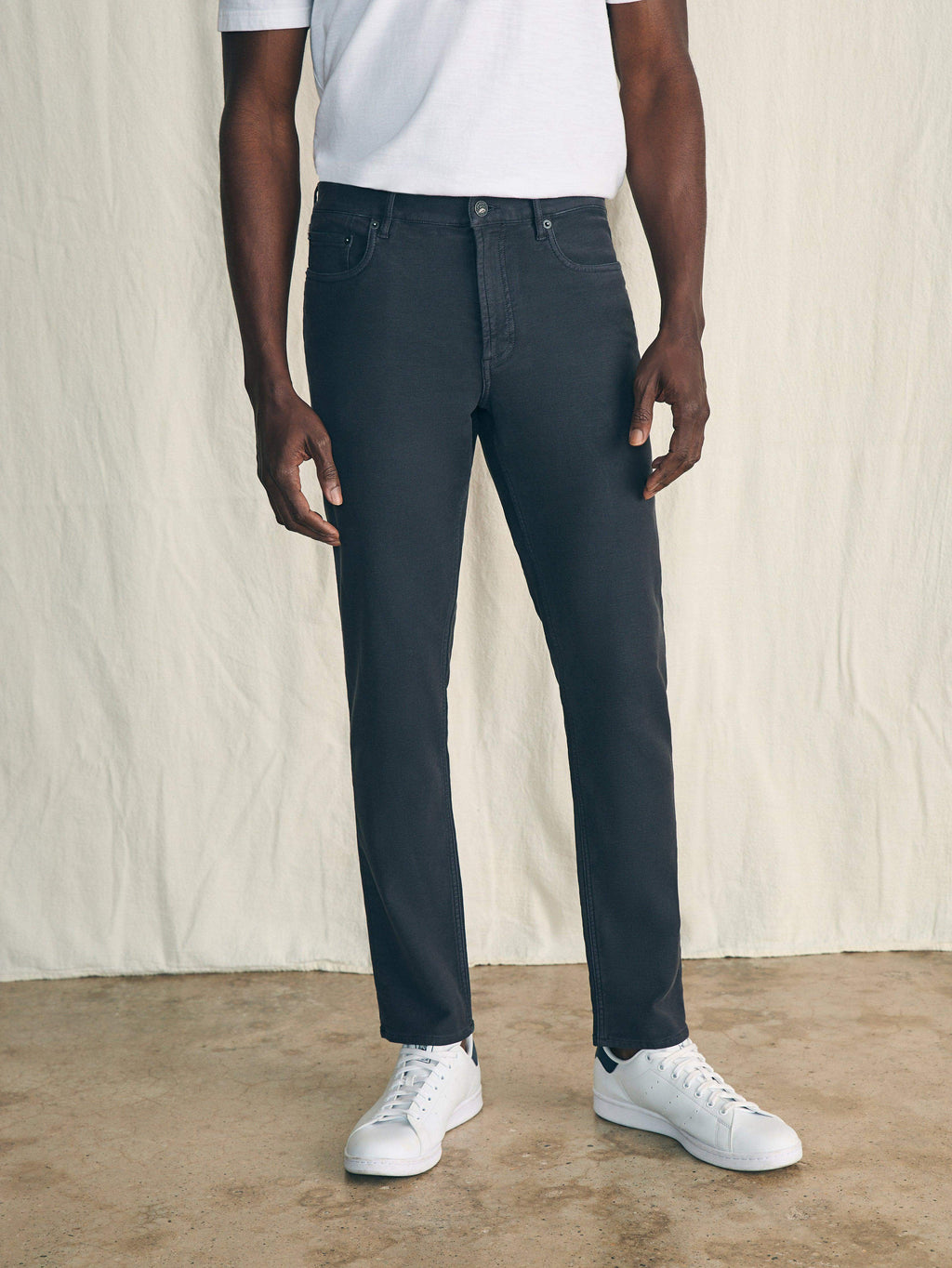 Stretch Terry 5-Pocket Pant - Onyx Black
