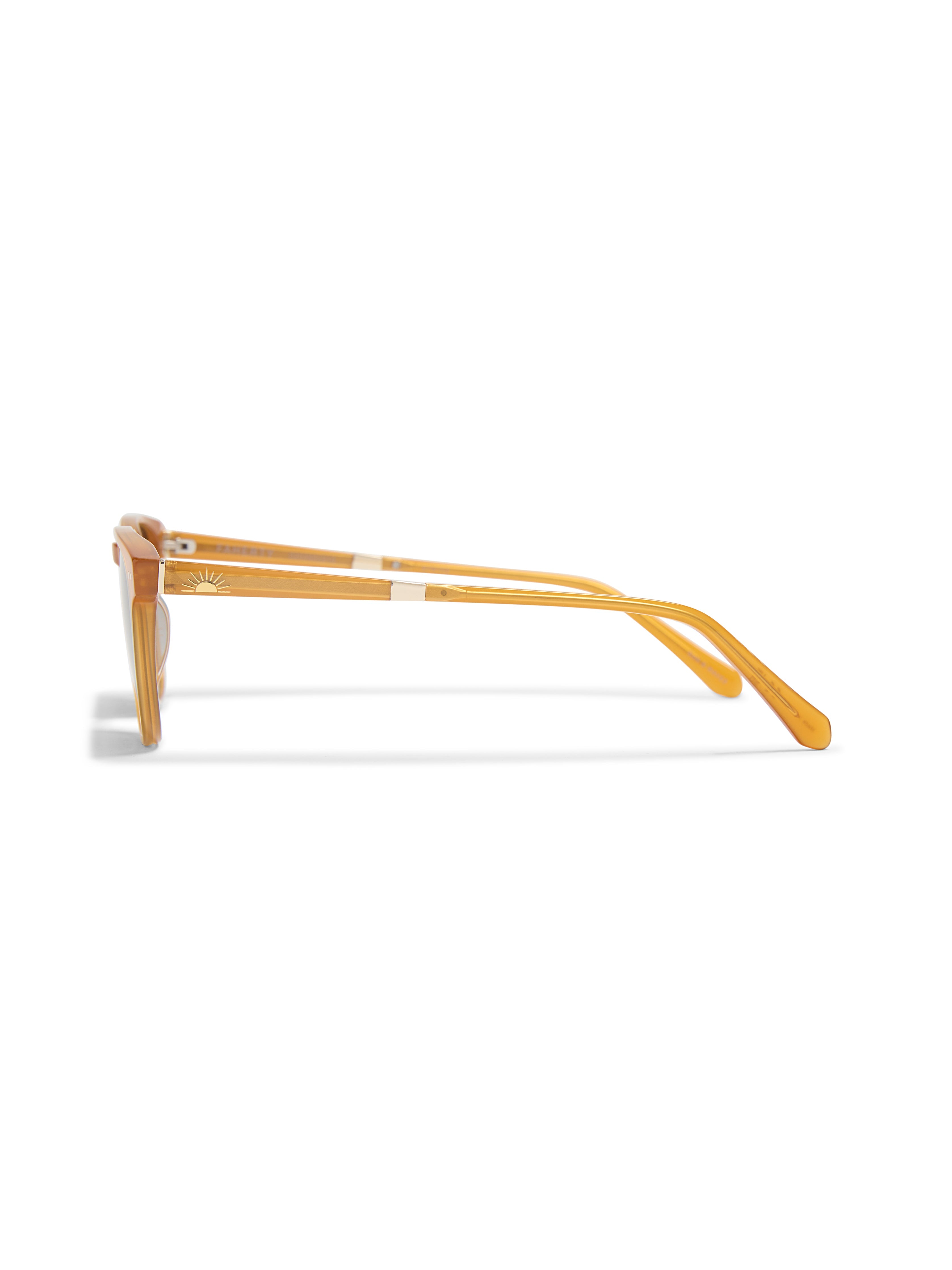 August Sunglasses - Milky Honey Solid Green