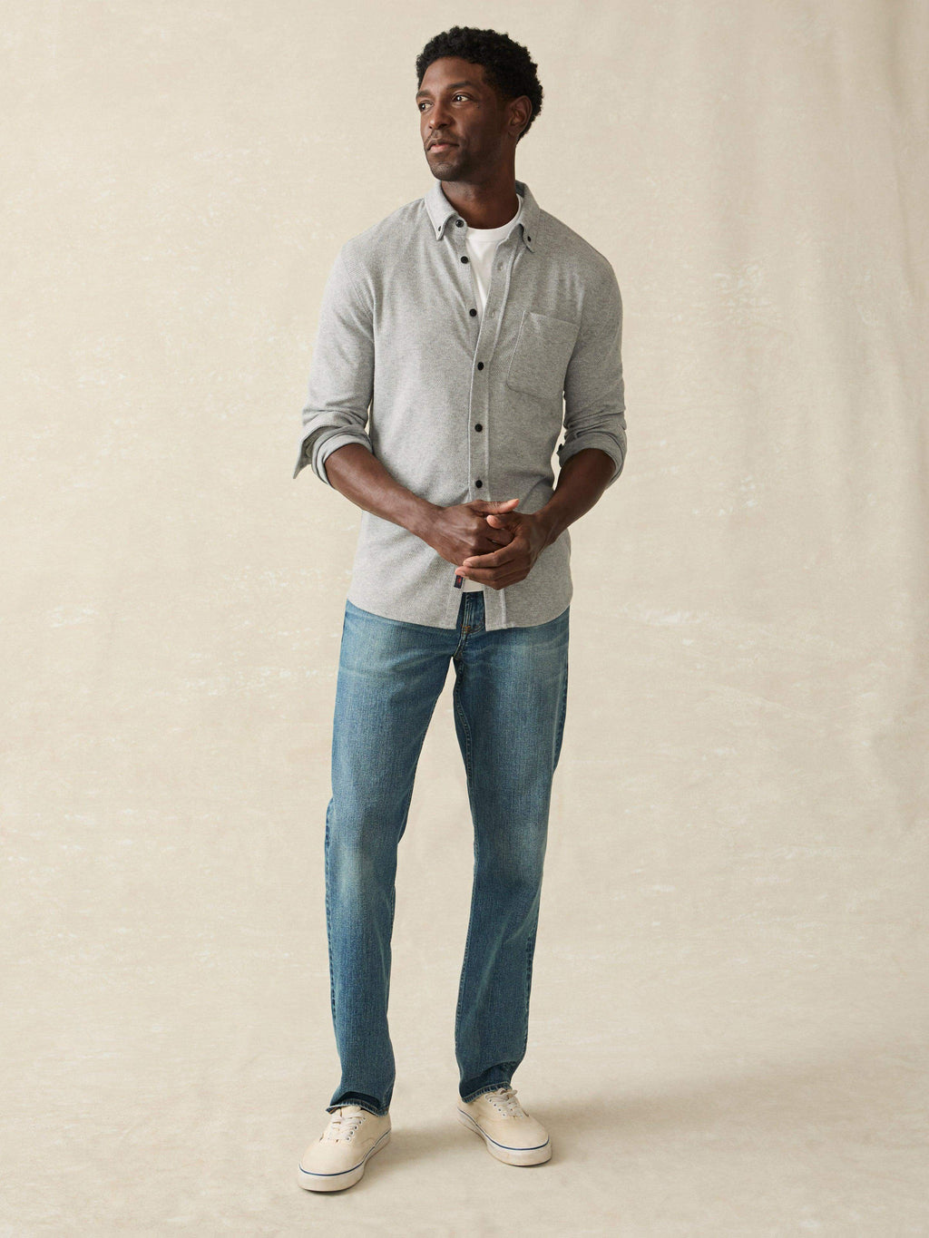 Legendâ„?Sweater Shirt (Single Pocket) - Fossil Grey Twill