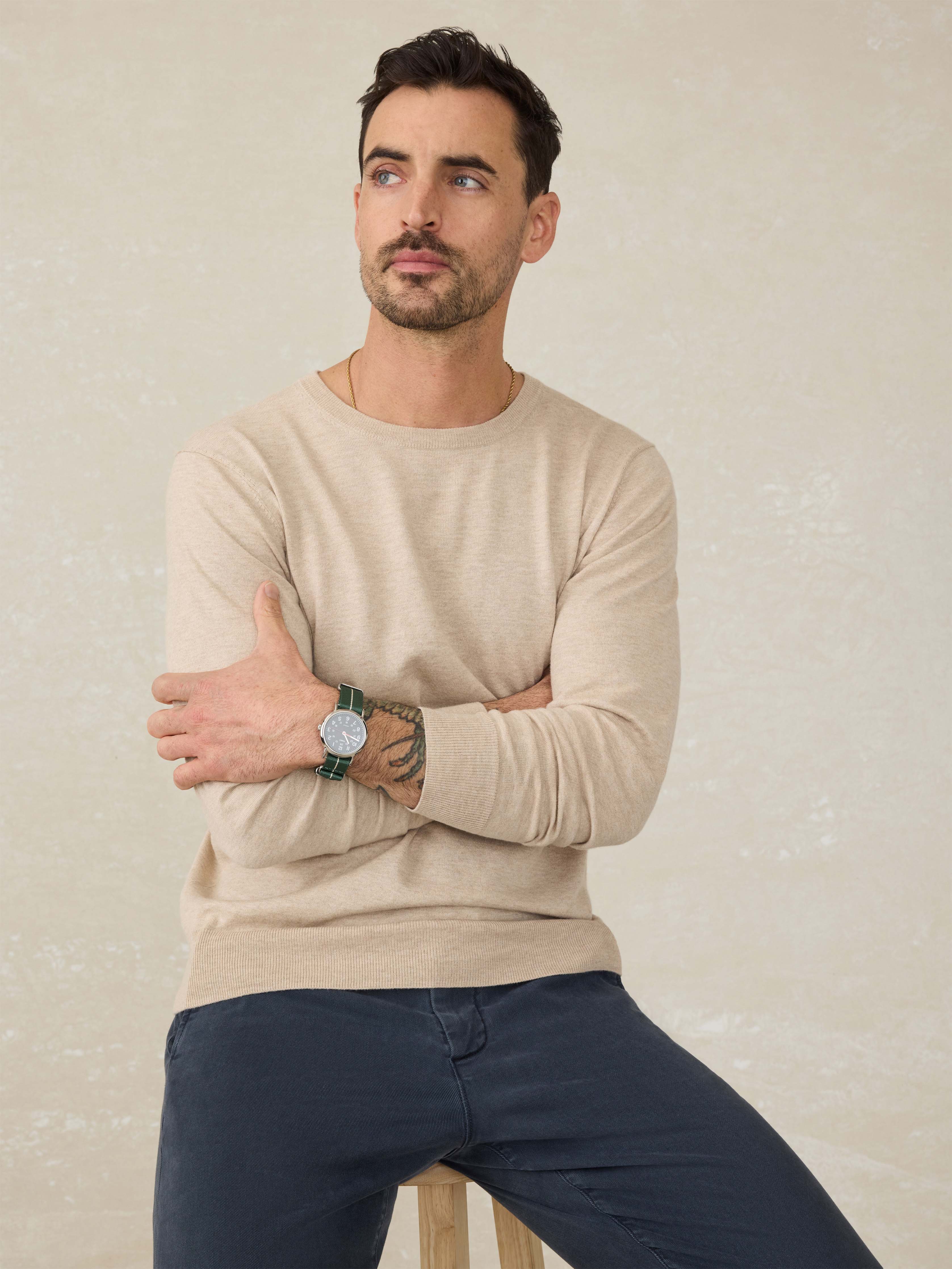 Movementâ„?Crewneck Sweater - Soft Dune Heather