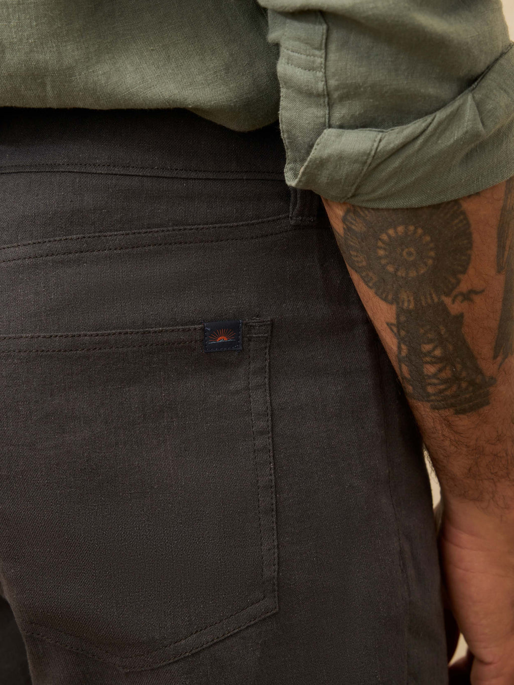 Movementâ„?Linen 5-Pocket Pant - Washed Black