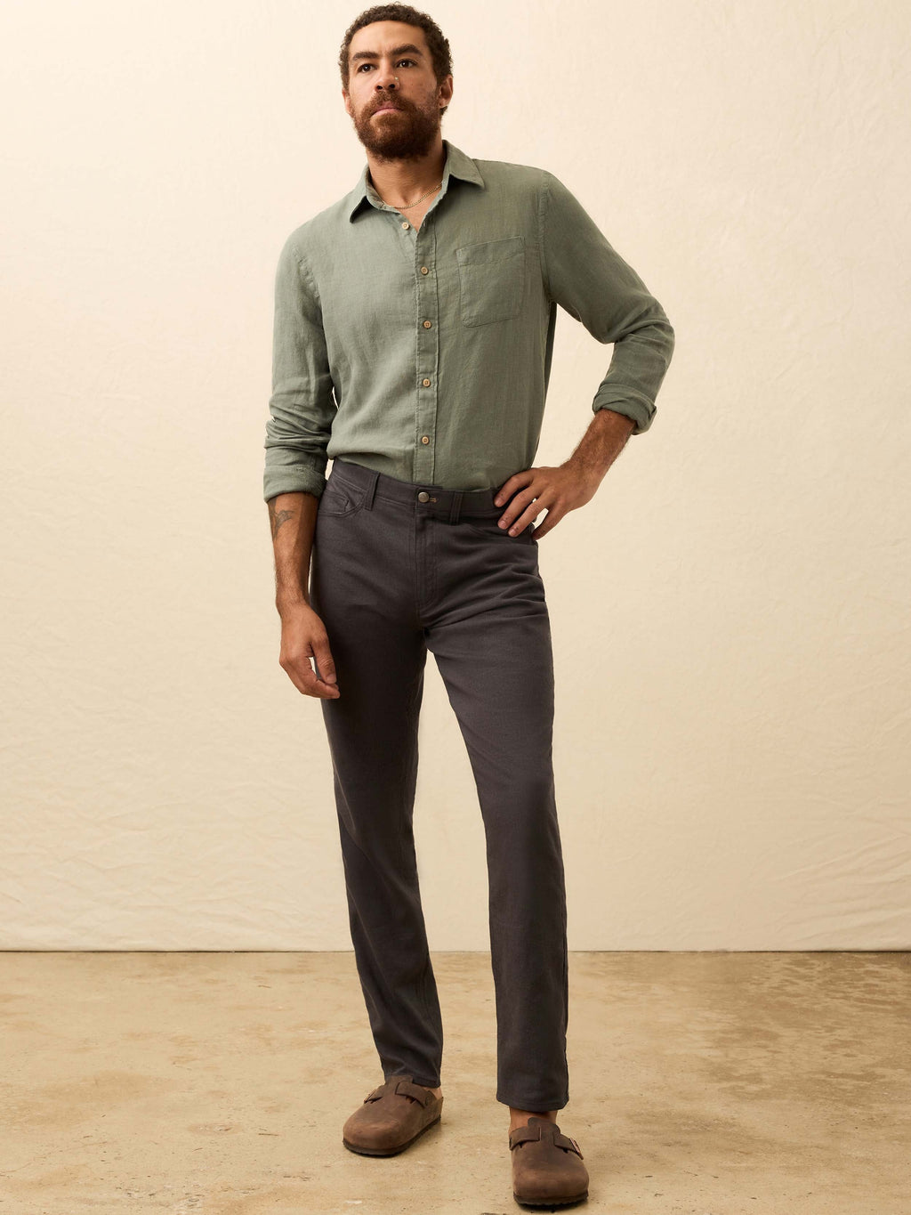 Movementâ„?Linen 5-Pocket Pant - Washed Black