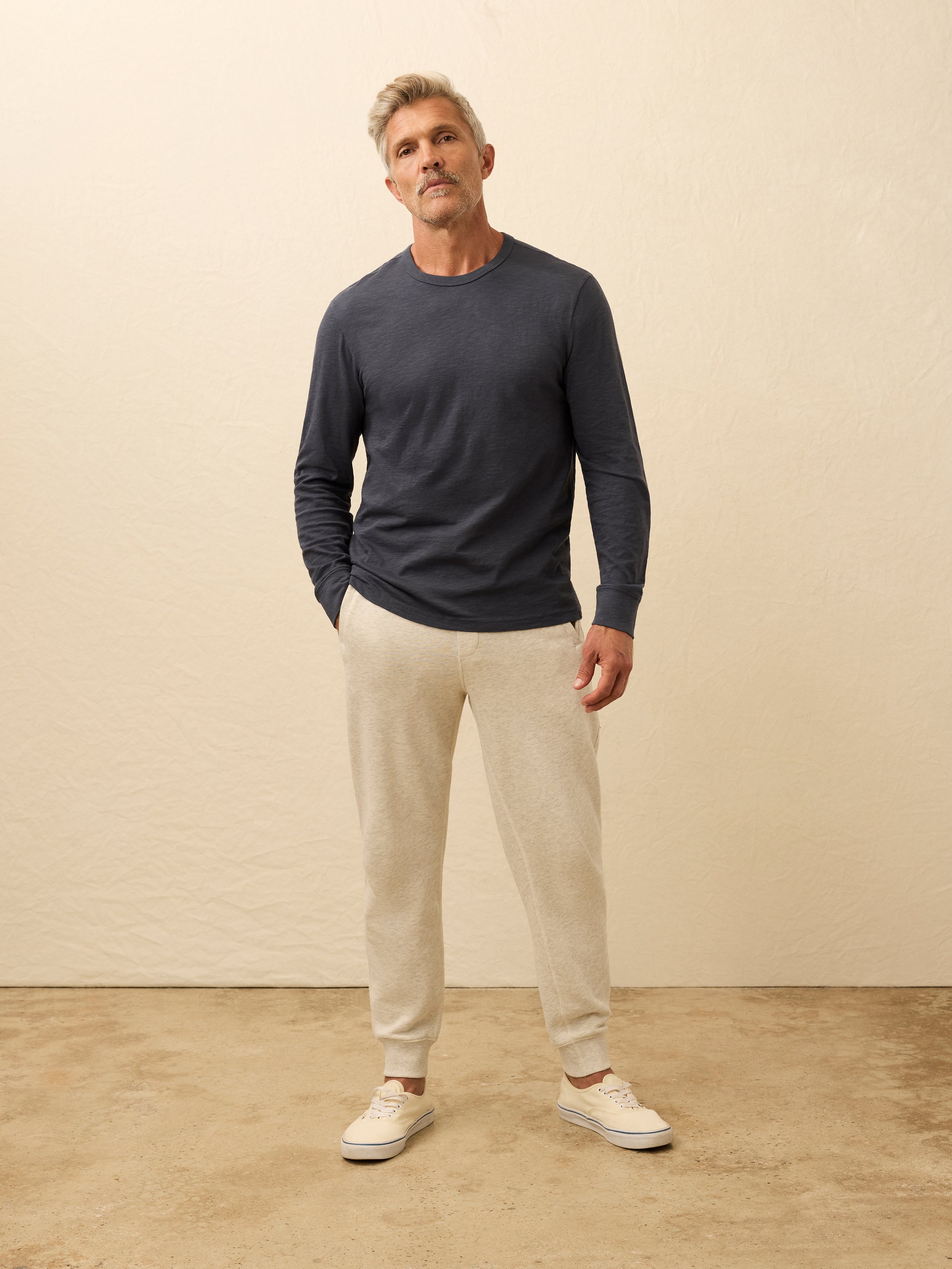 Long-Sleeve Sunwashed Tee - Dune Navy