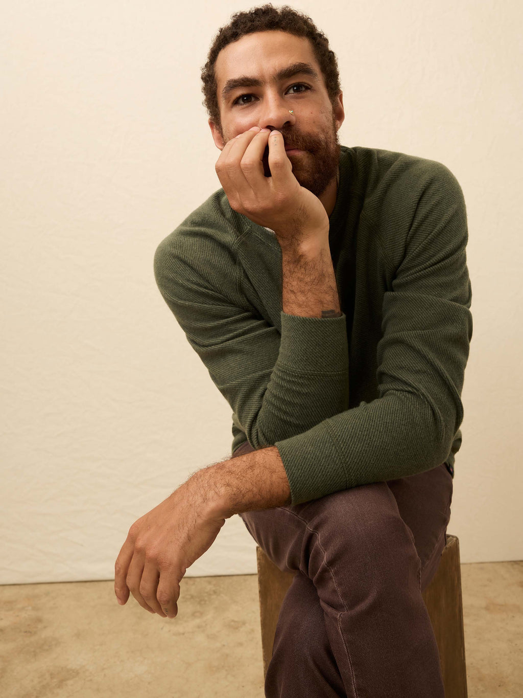 Legendâ„?Sweater Crew - Fall Evergreen Twill