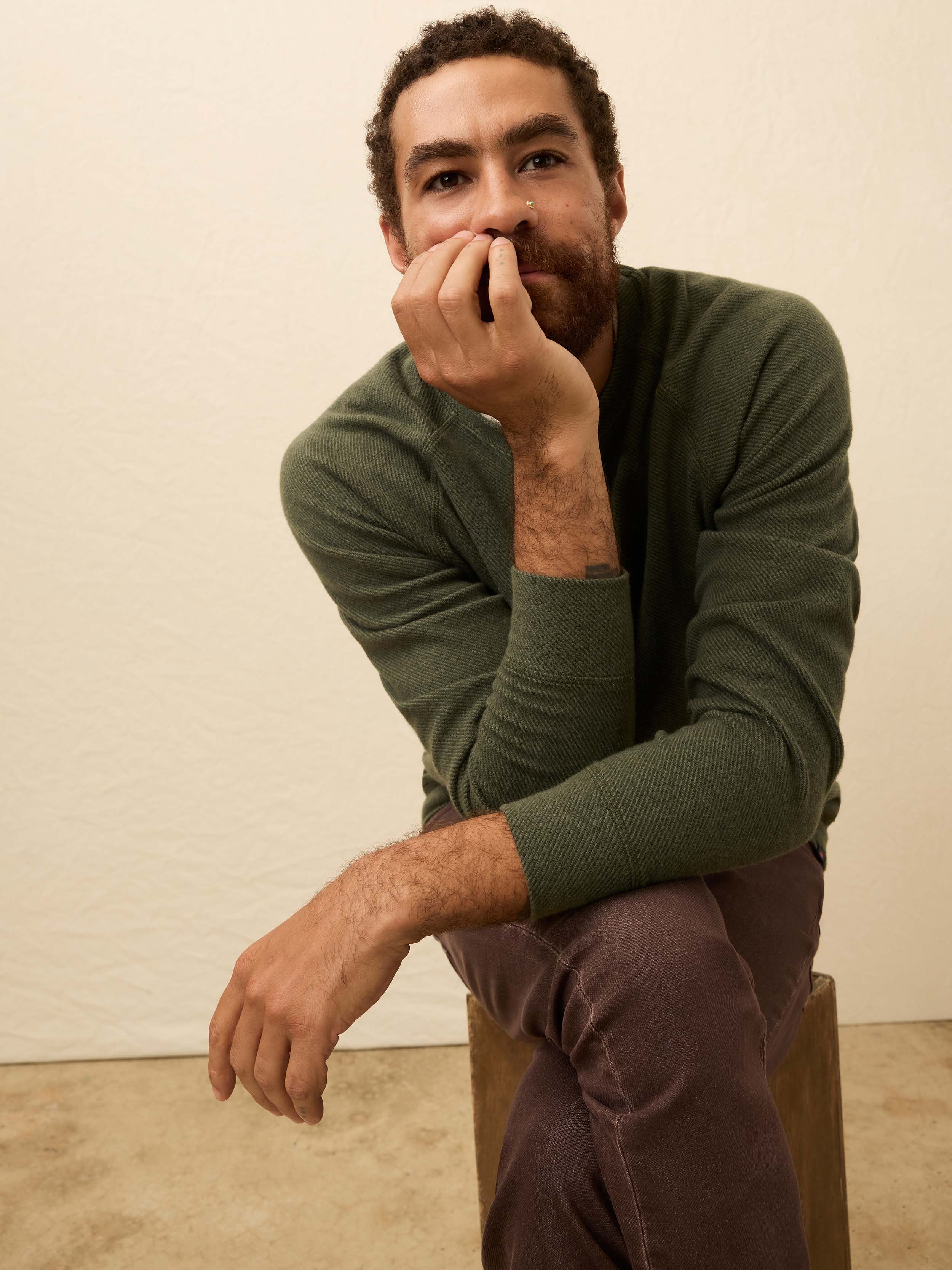 Legendâ„?Sweater Crew - Fall Evergreen Twill