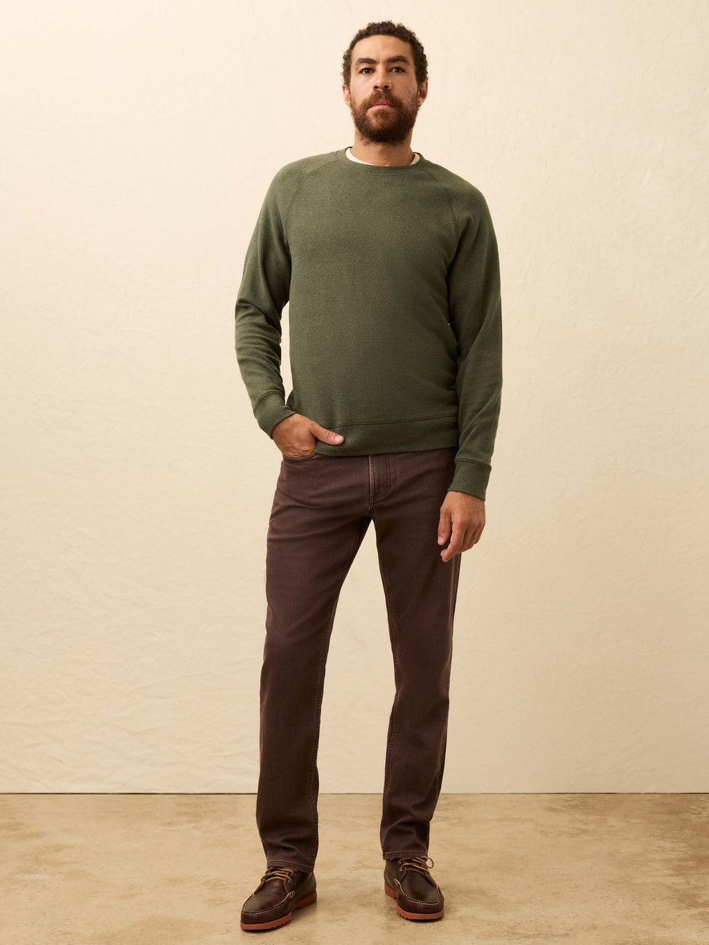 Legendâ„?Sweater Crew - Fall Evergreen Twill