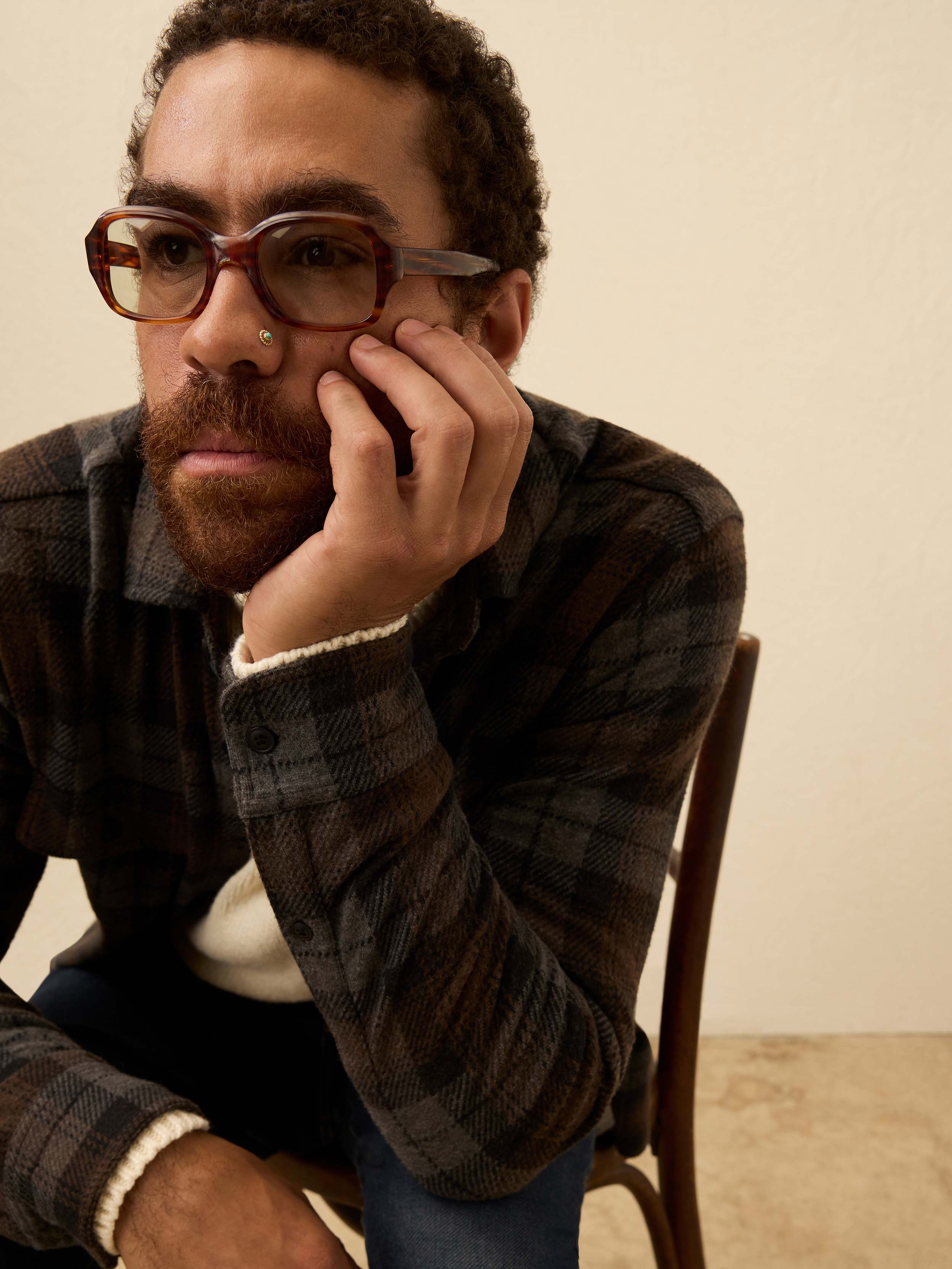 Legendâ„?Sweater Shirt - Grey Woods Plaid