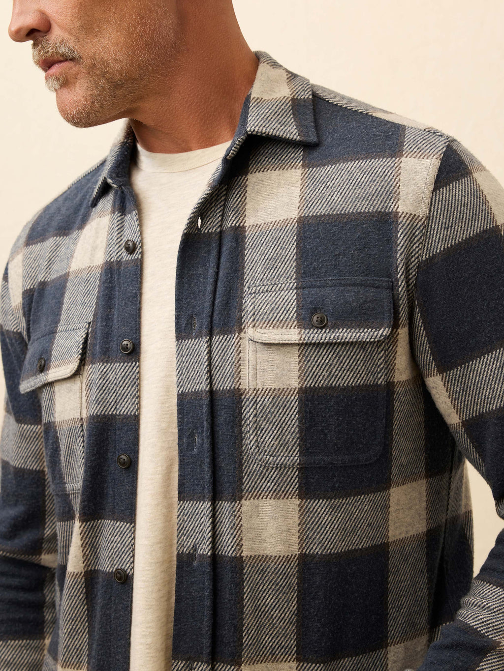 Legendâ„?Sweater Shirt - Navy Cloud Plaid