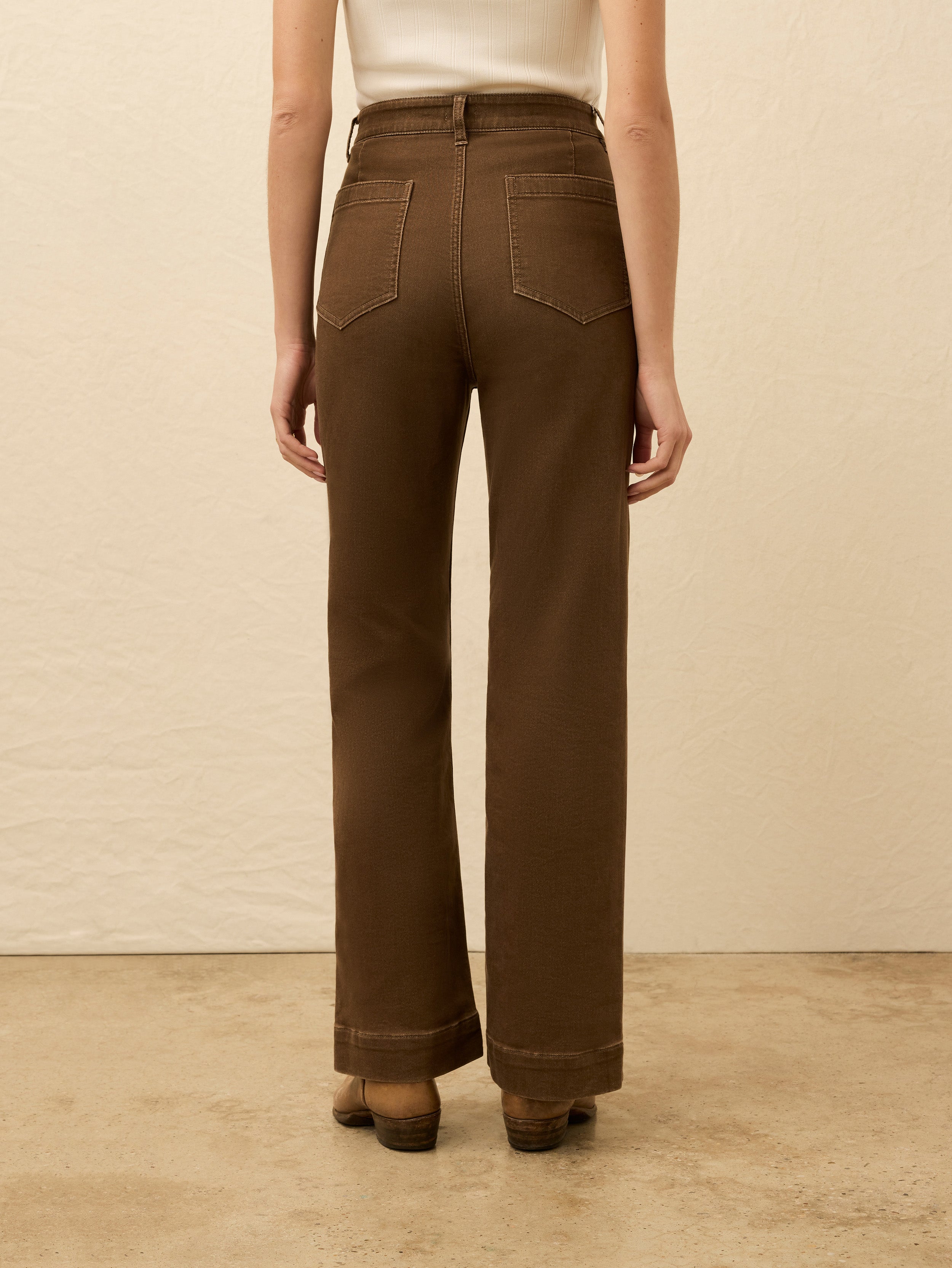 Stretch Terry Patch Pocket Pant - Walnut