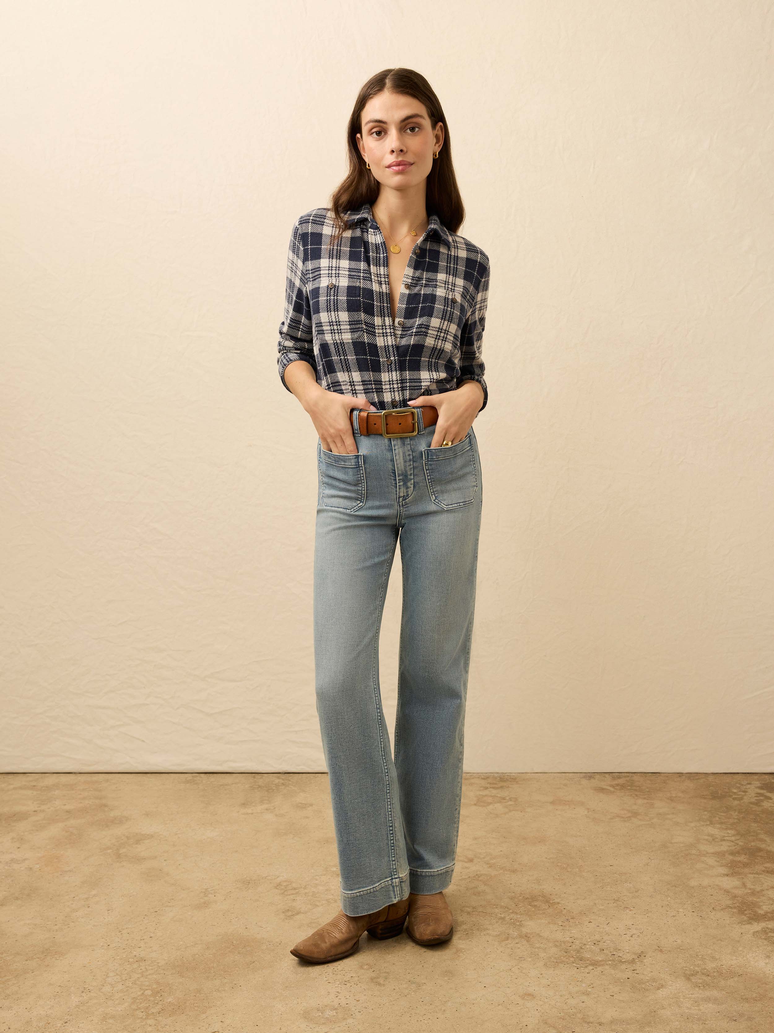 Legendâ„?Sweater Shirt - Sapphire Lake Plaid