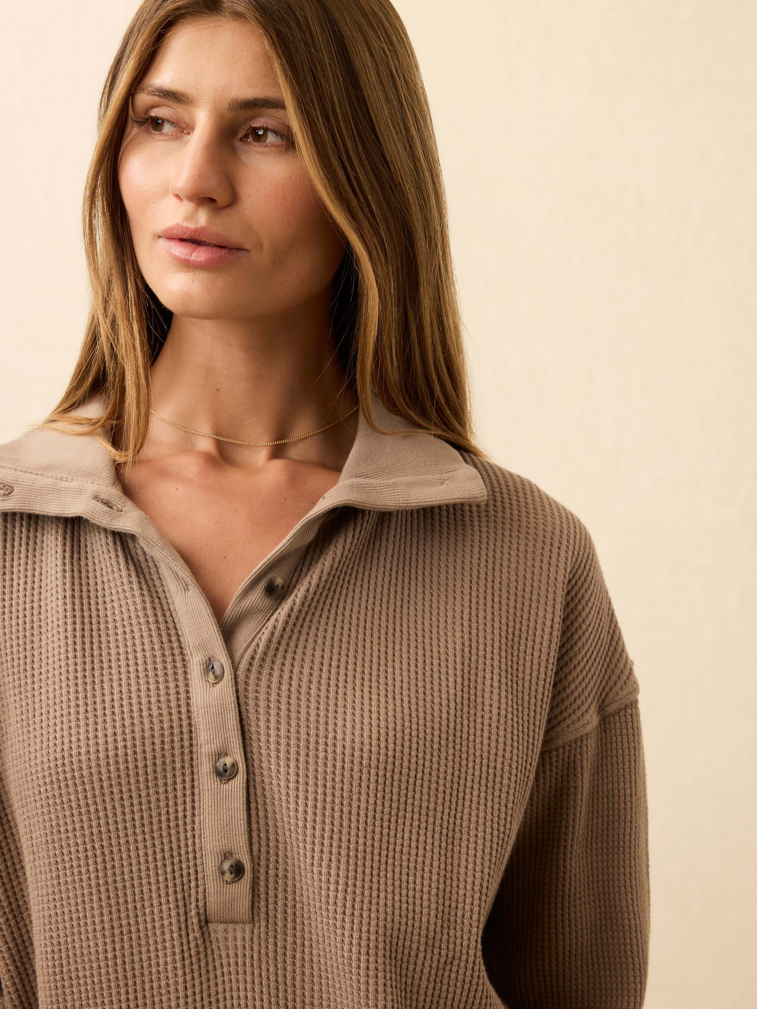 Apres Waffle Henley - Wood Smoke