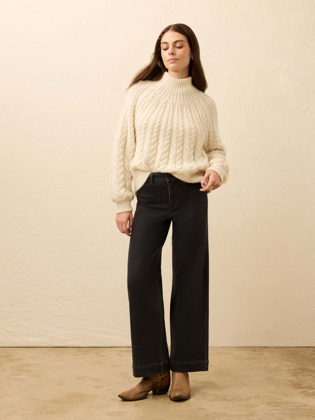 Frost Cableknit Sweater - Cream