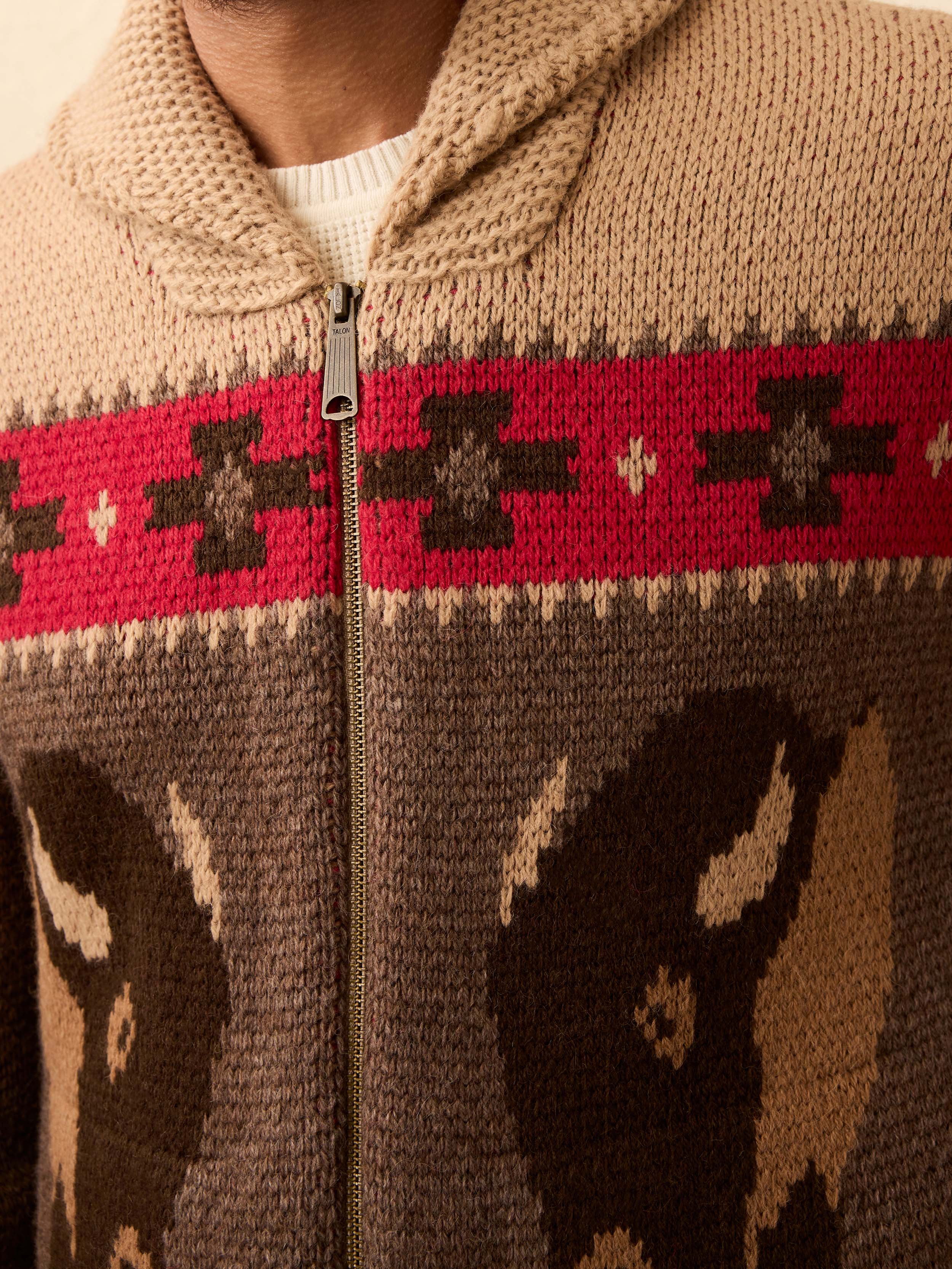 Steven Paul Judd Buffalo Zip Cardigan - Brown Winter Prairie