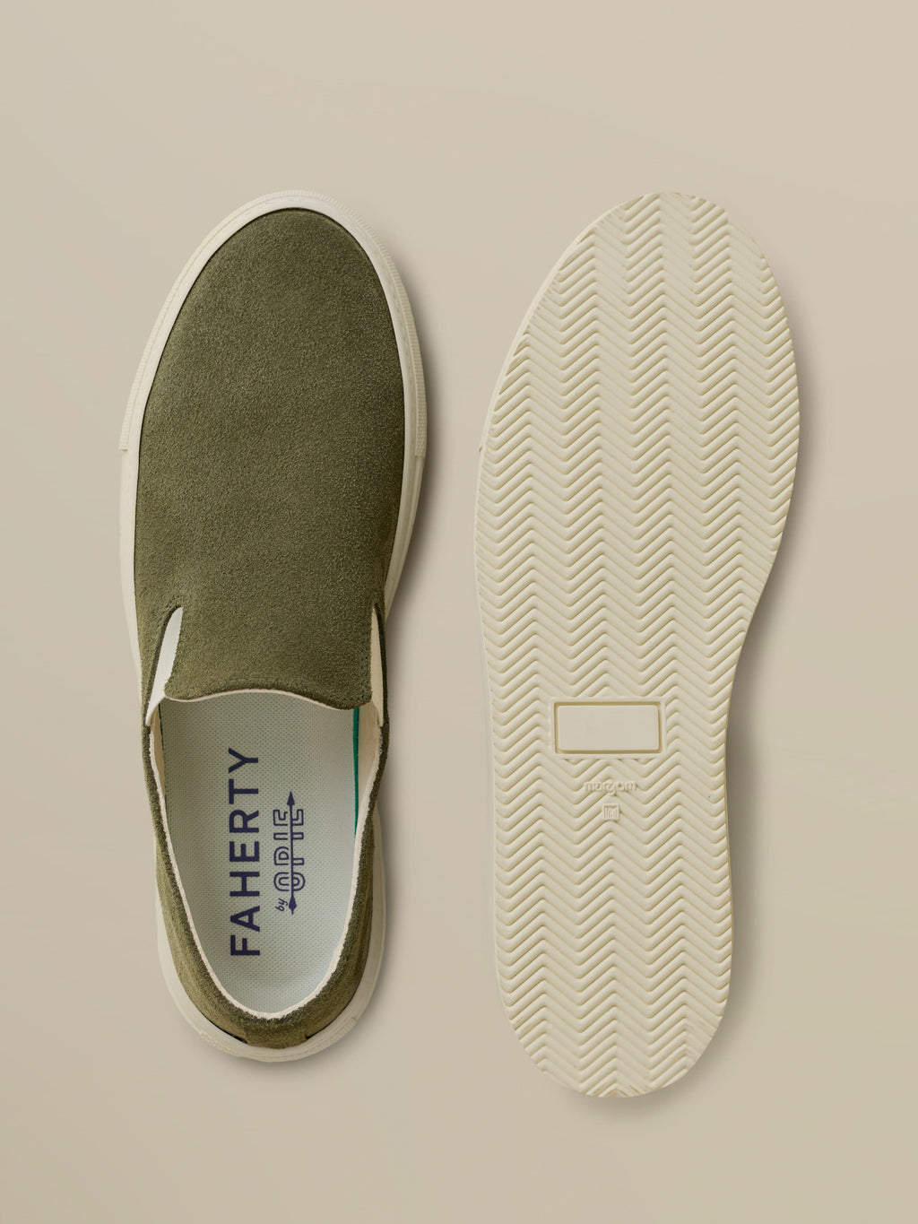 Faherty X Opie Way Slip On Sneaker - Olive