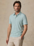 Short-Sleeve Movementâ„?Polo - Ivory Spring Stripe