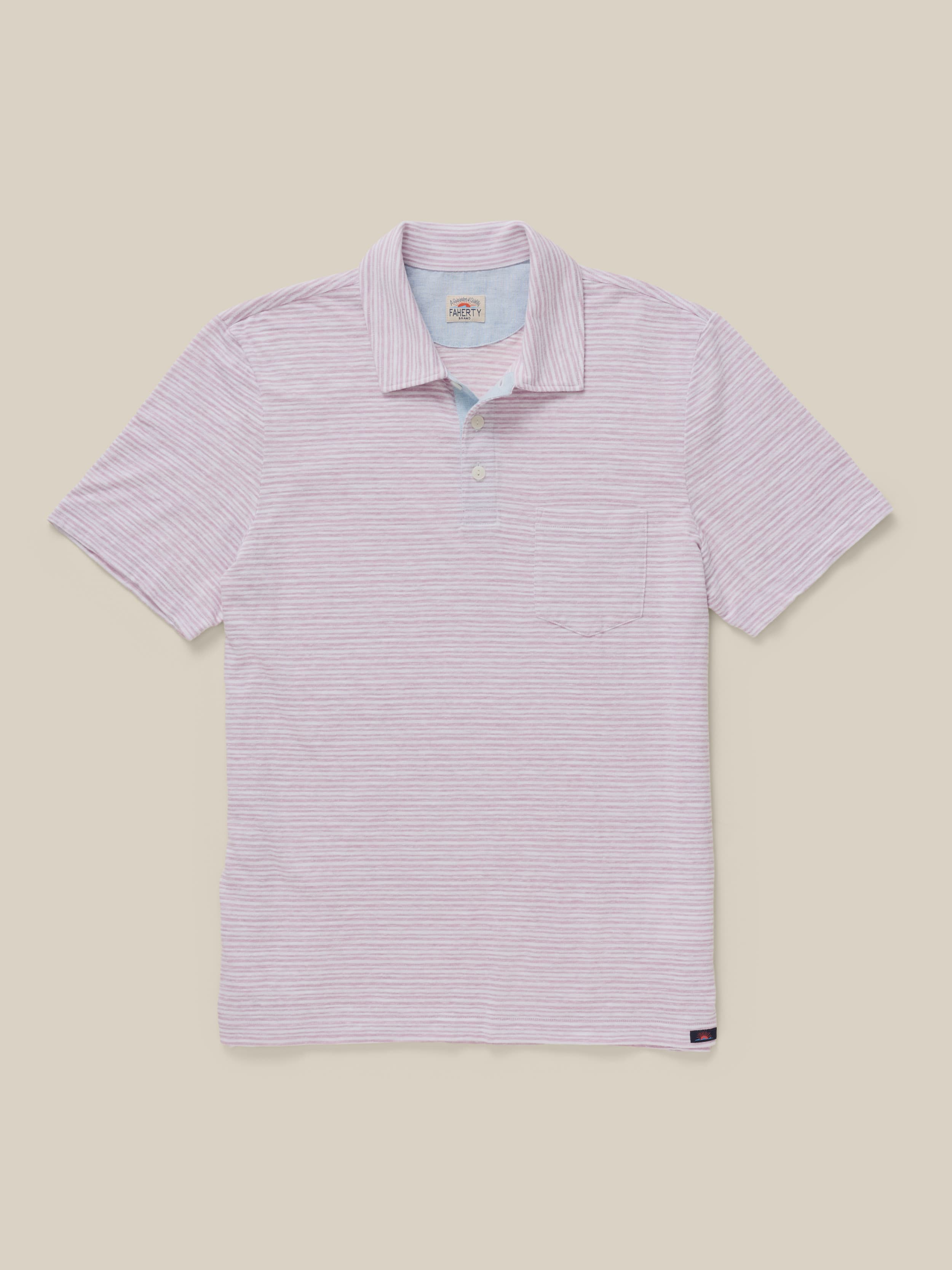 Short-Sleeve Breeze Polo - Orchid Wake Stripe