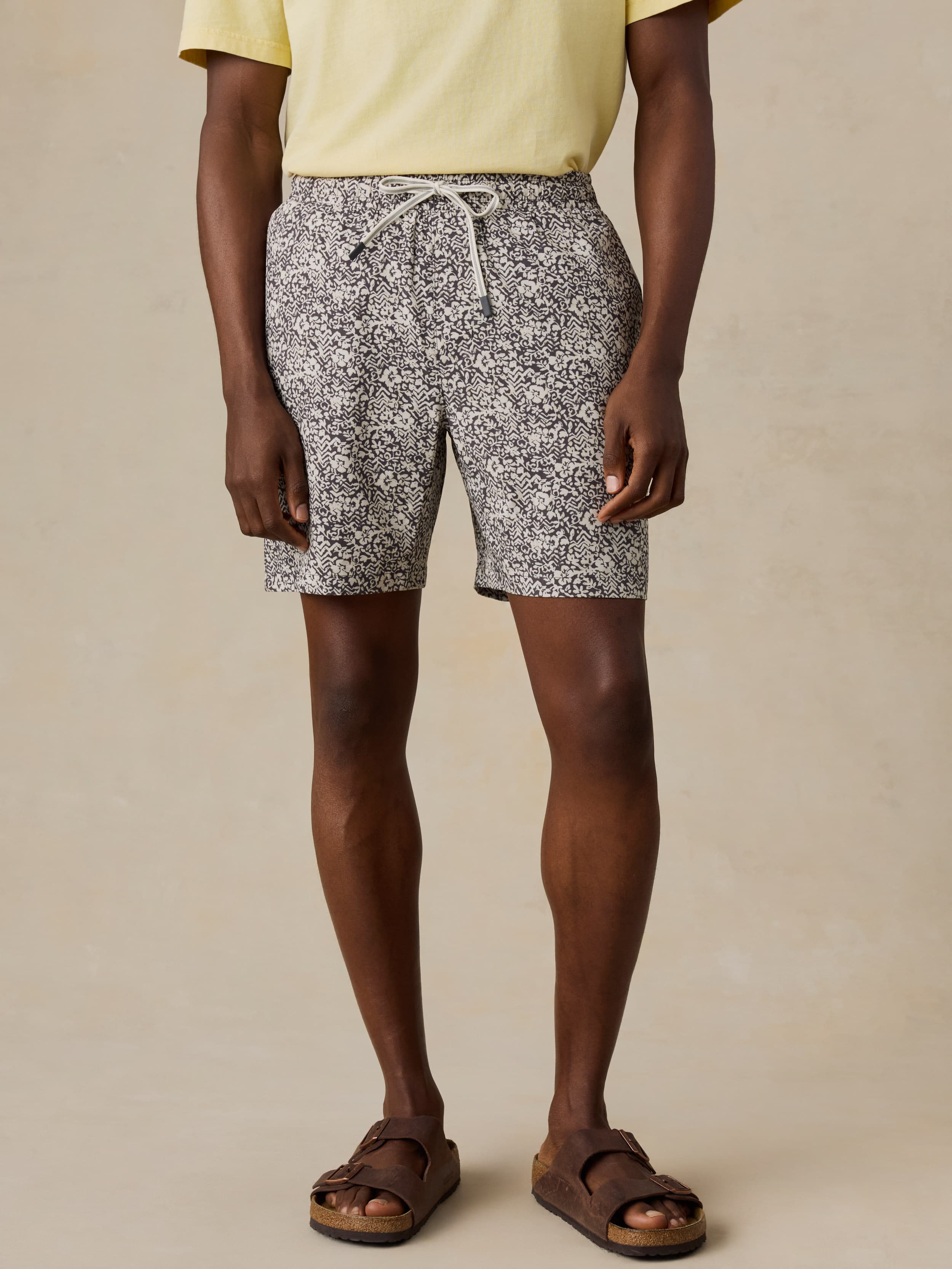 Shorelite Trunk (7") - Washed Black Hilo Floral