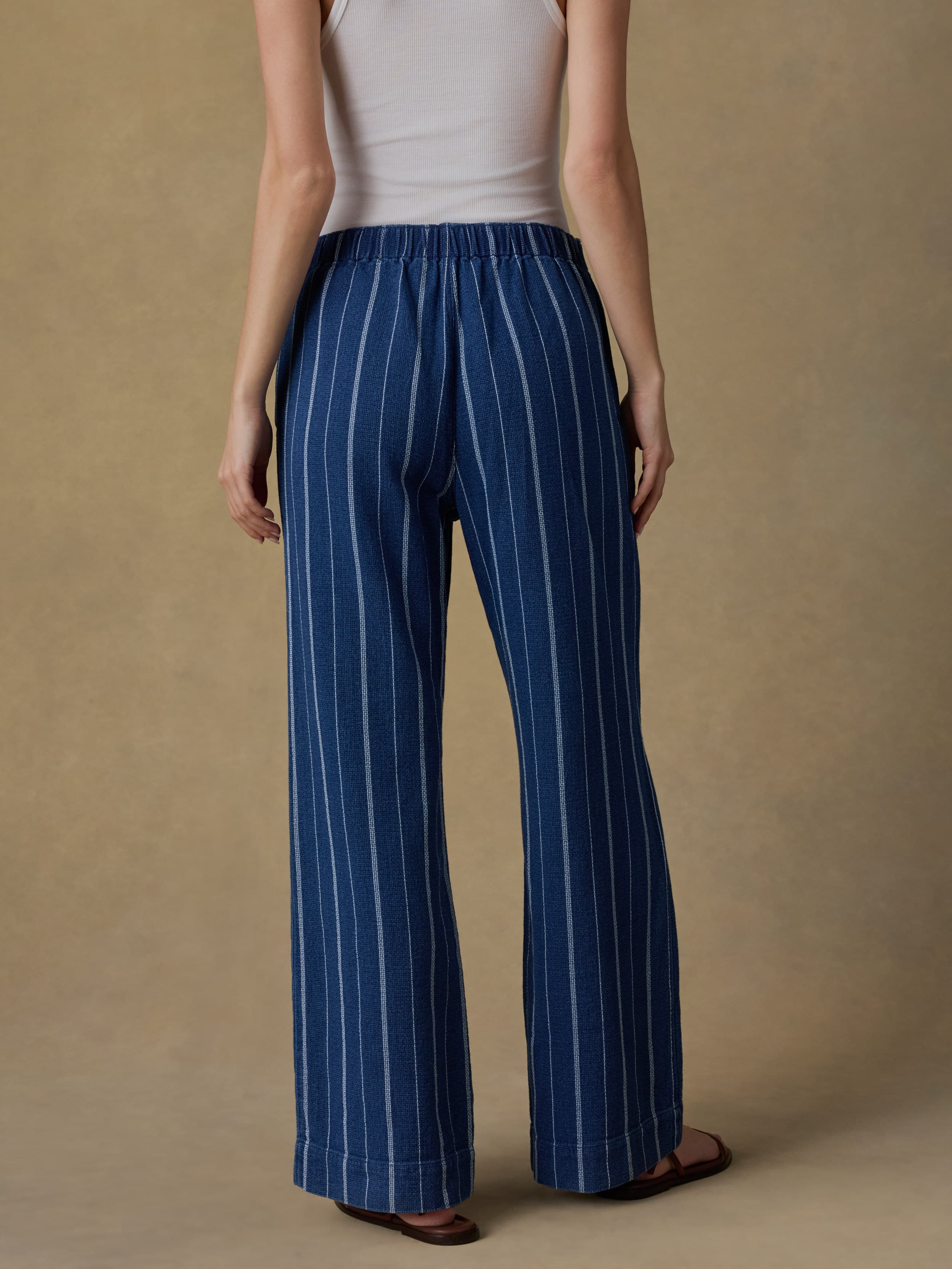 Laidback Island Tide Pant - Indigo Drift Stripe