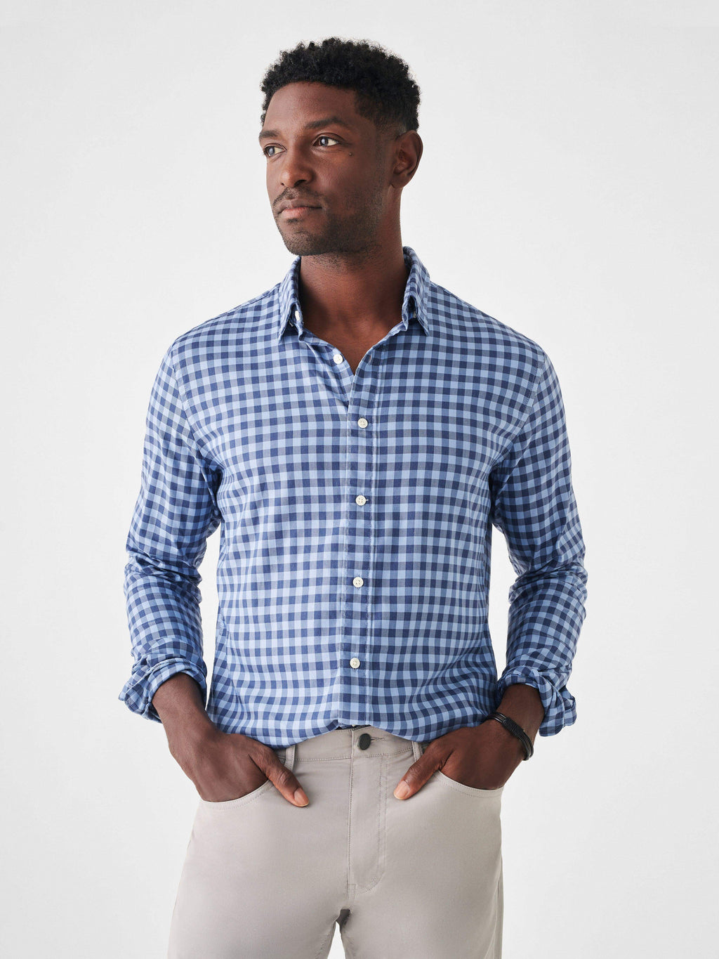 The Movement Shirt - Navy Skies Check