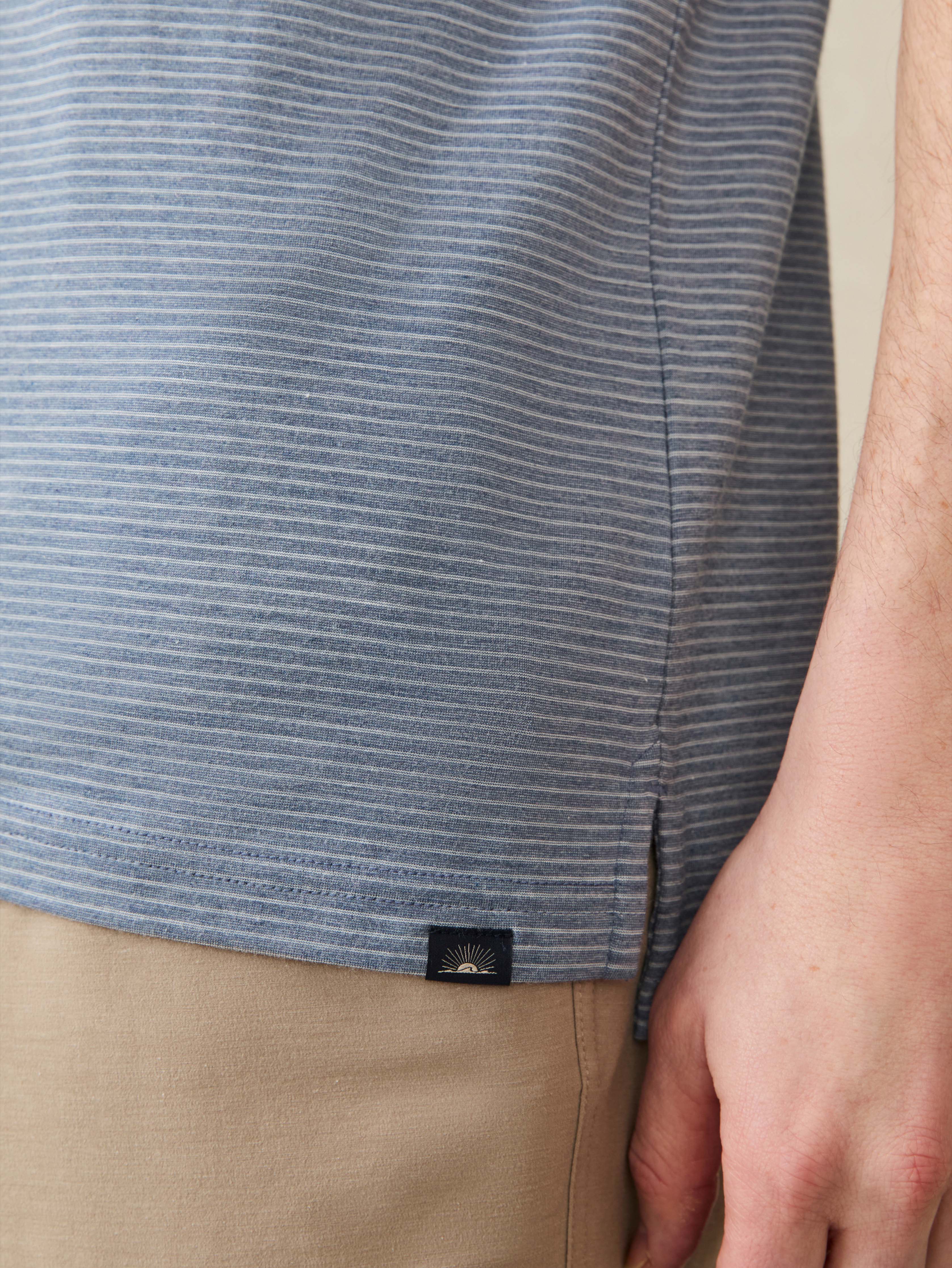 Short-Sleeve Movementâ„?Polo - Azure Beach Stripe