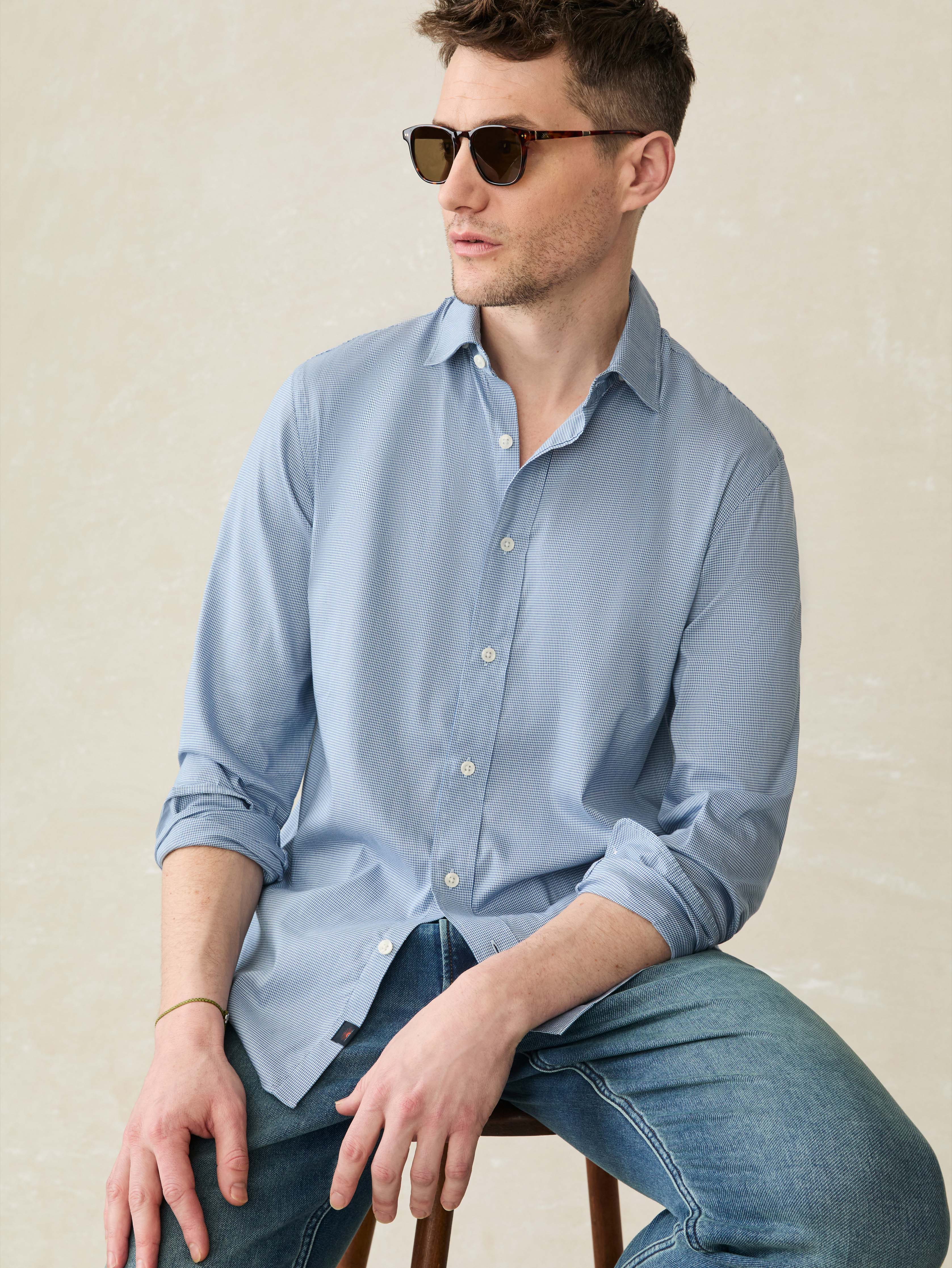 The Movementâ„?Shirt - Azure Pincheck