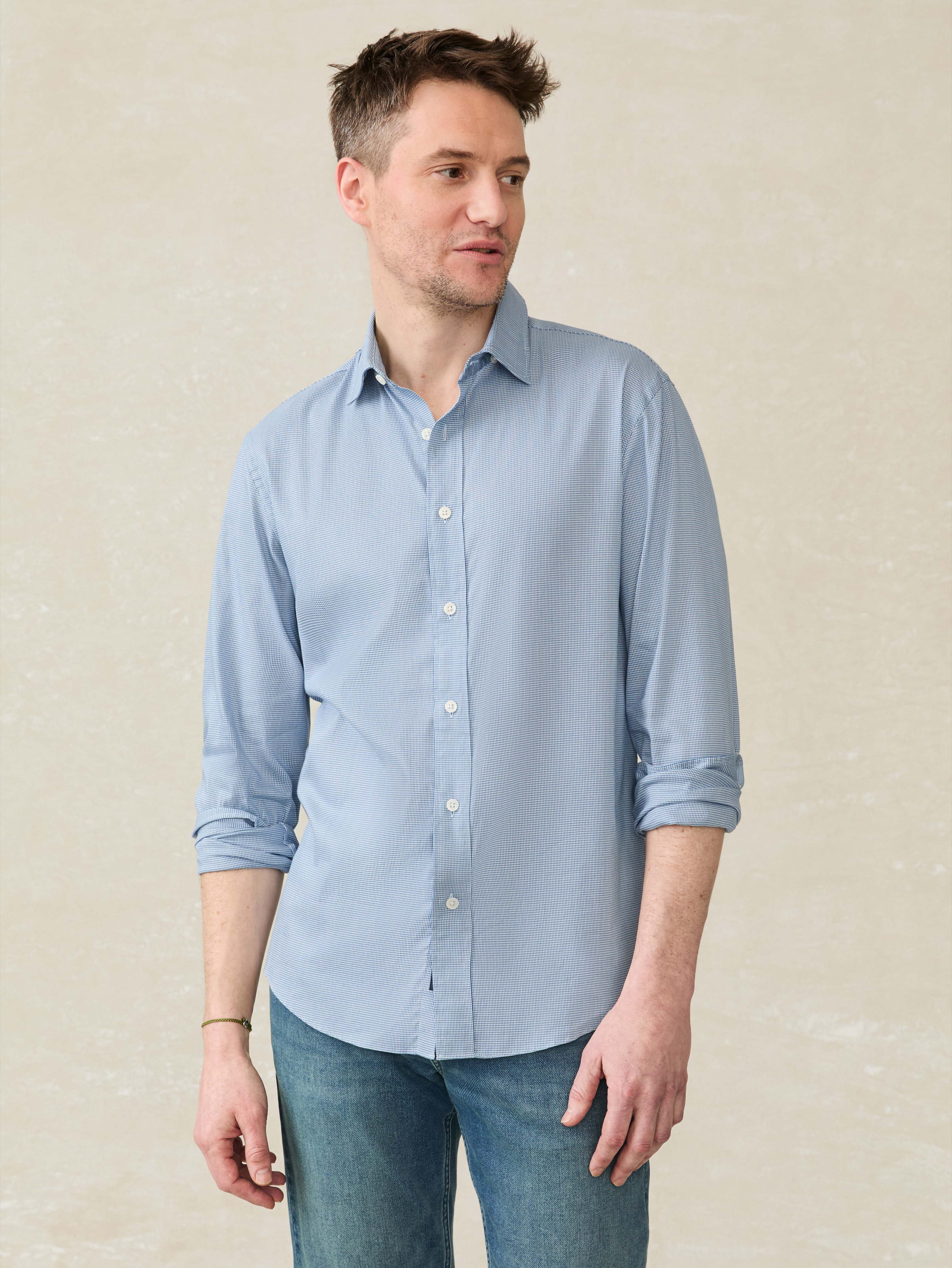 The Movementâ„?Shirt - Azure Pincheck