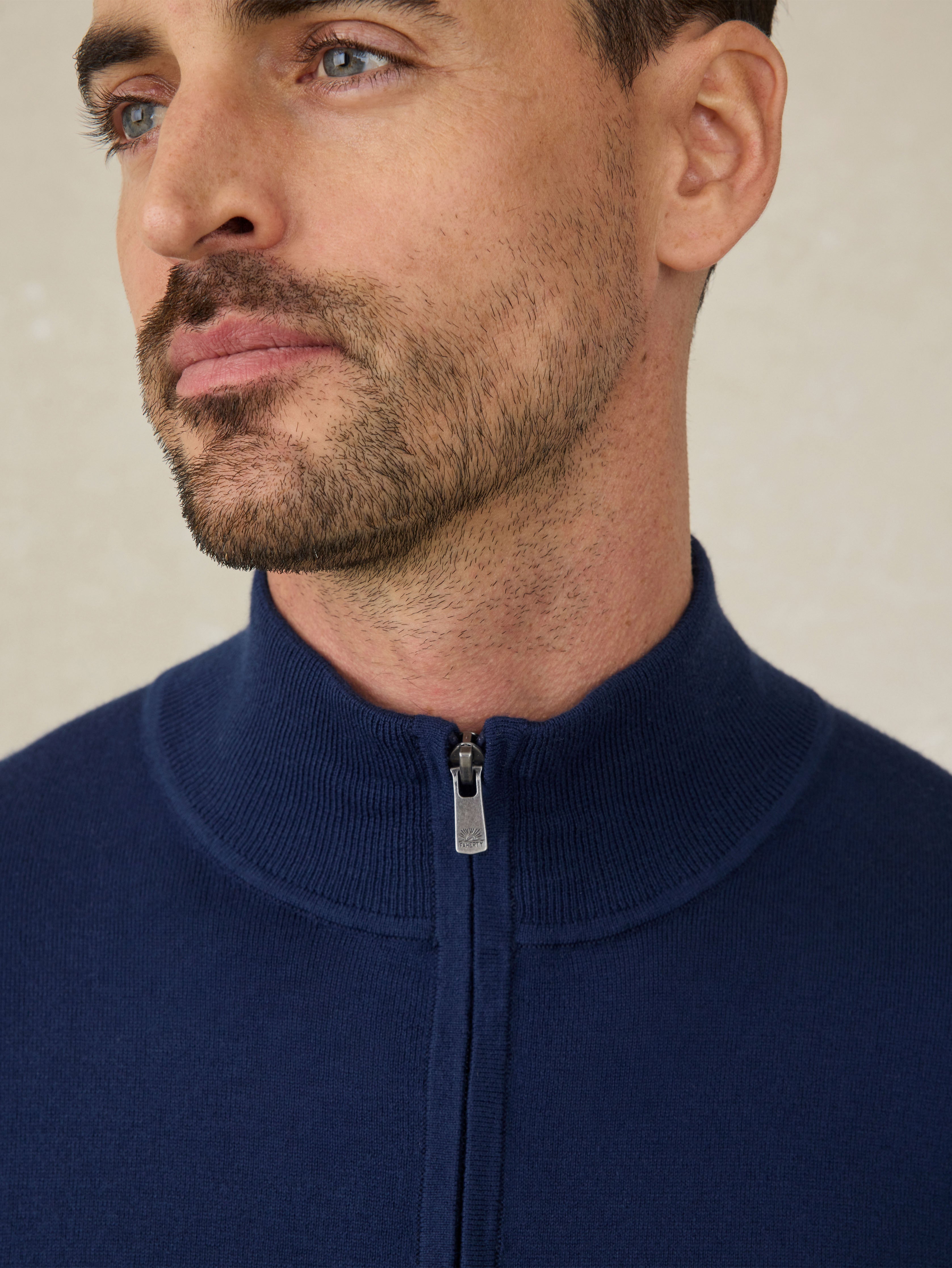 Movementâ„?Quarter Zip Sweater - Marine Navy Heather