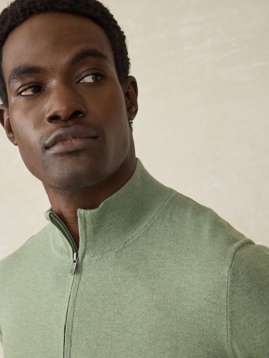 Movementâ„?Quarter Zip Sweater - Faded Leaf Melange