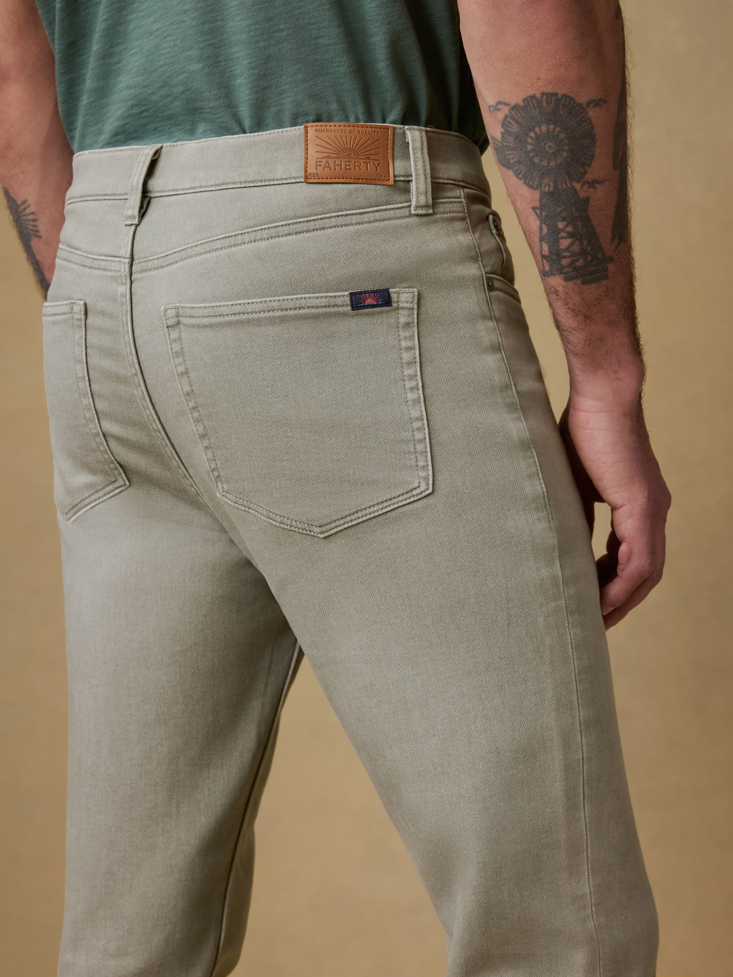 Stretch Terry 5-Pocket Pant - Coastal Sage