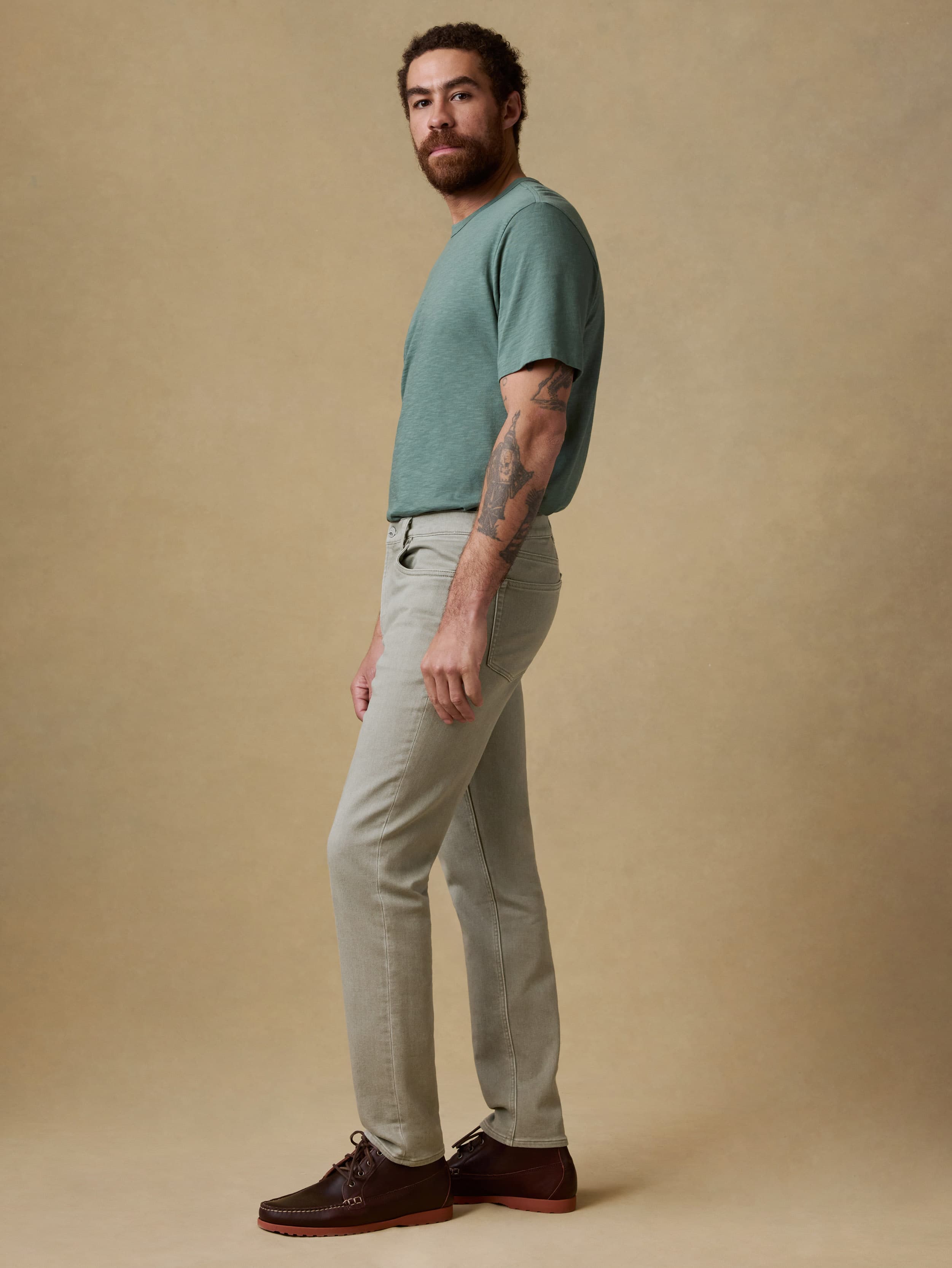 Stretch Terry 5-Pocket Pant - Coastal Sage
