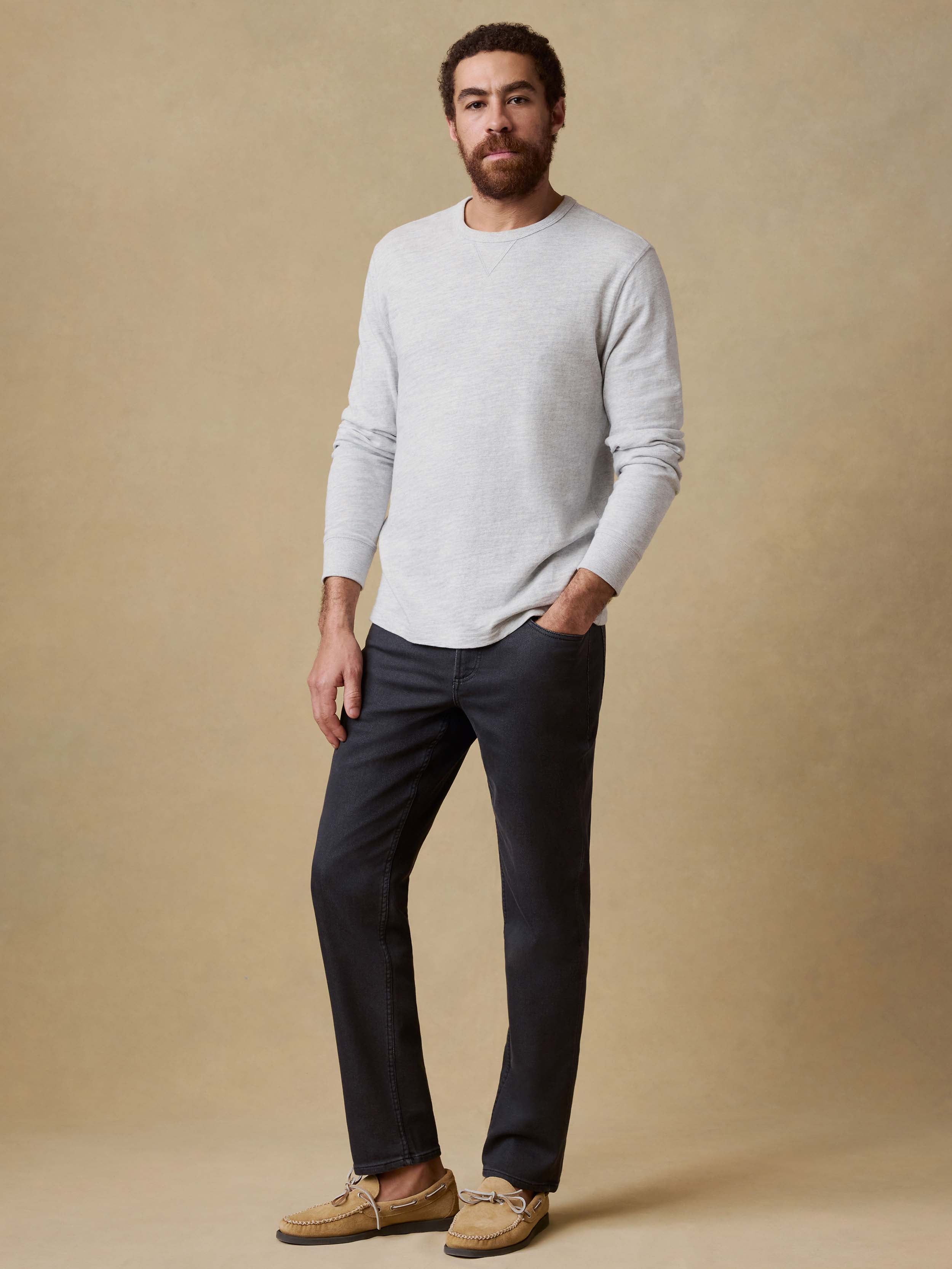 Stretch Terry 5-Pocket Pant - Onyx Black