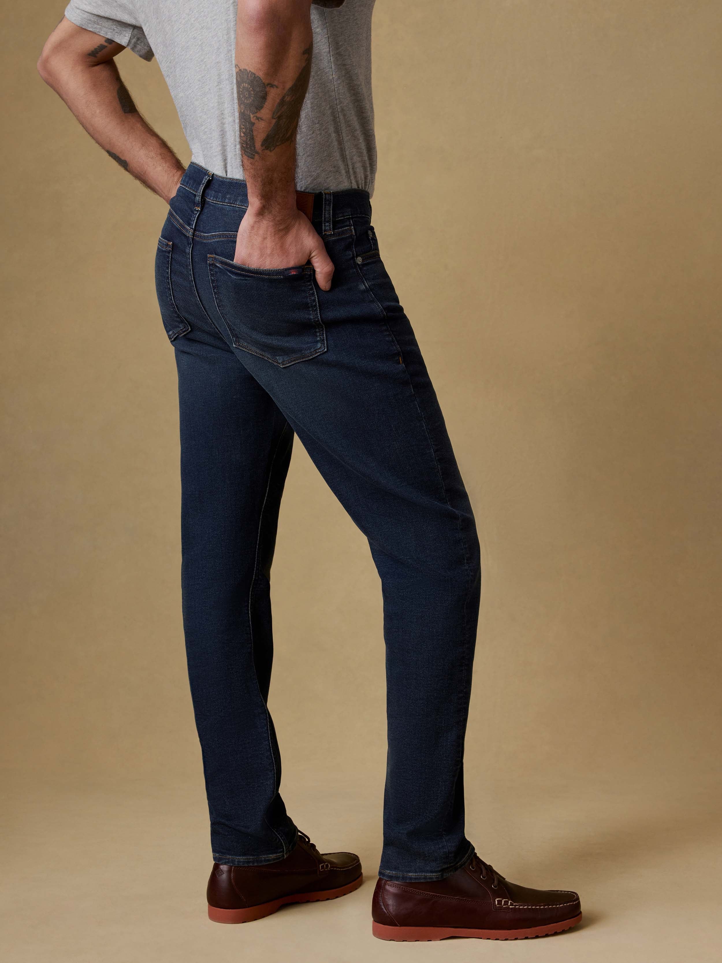 Stretch Terry Indigo 5-Pocket - Belmar Coast Wash