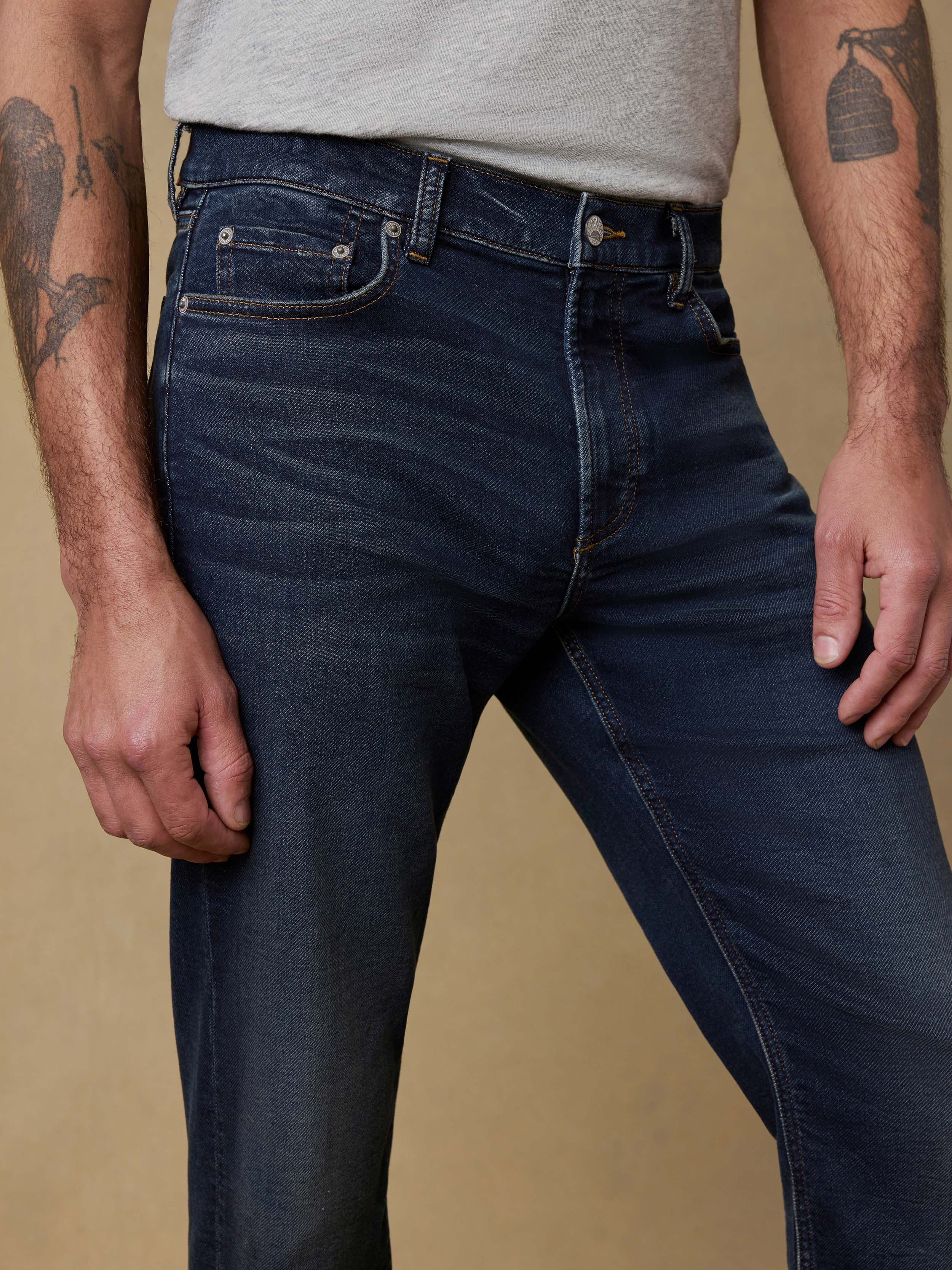 Stretch Terry Indigo 5-Pocket - Belmar Coast Wash