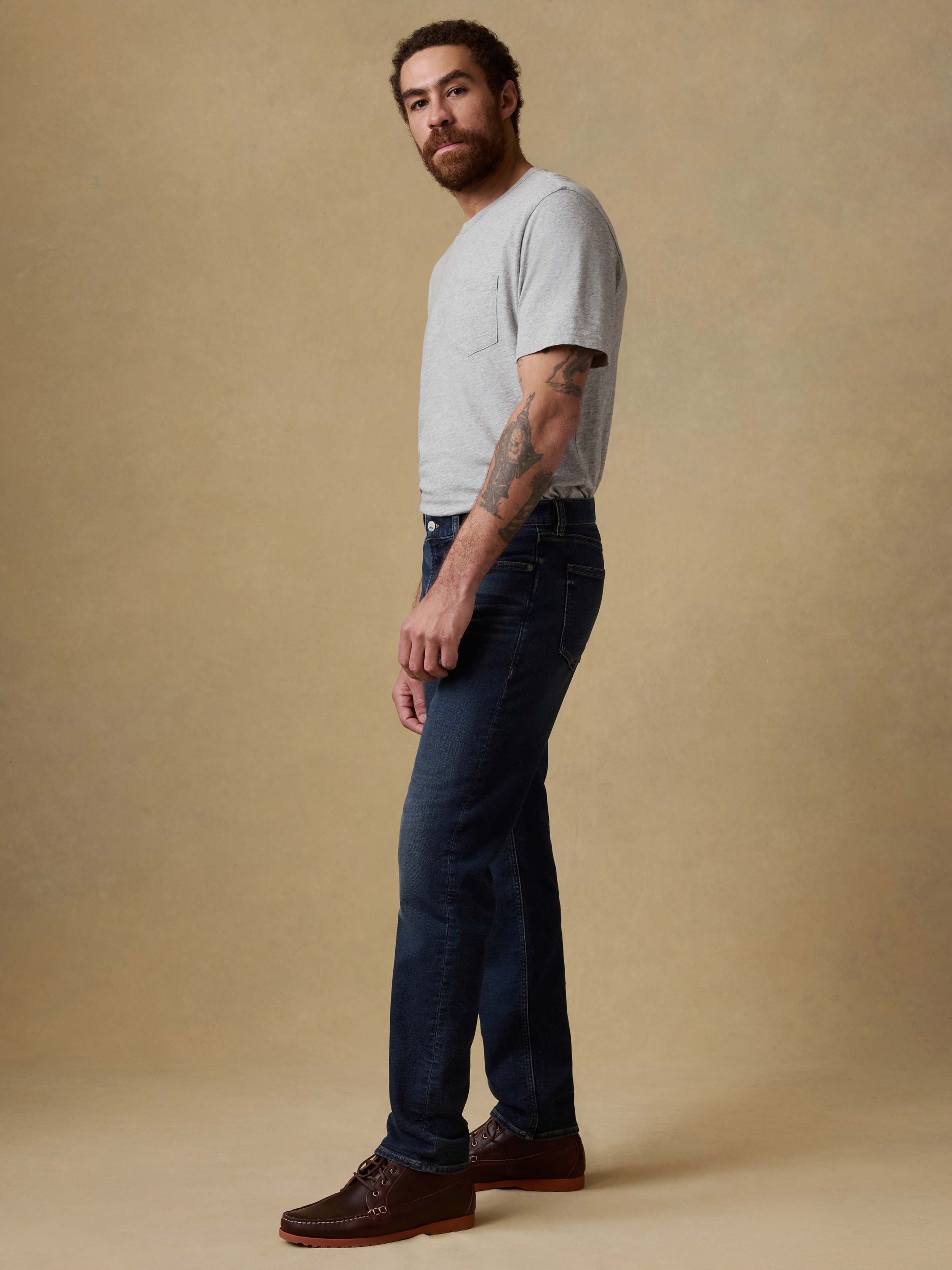 Stretch Terry Indigo 5-Pocket - Belmar Coast Wash