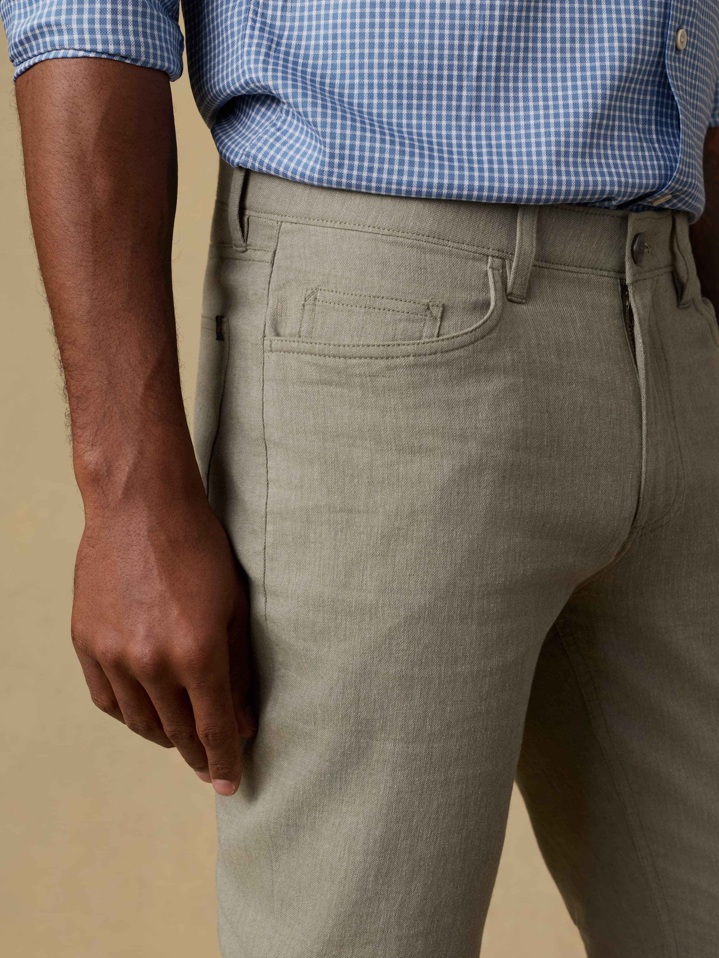 Movementâ„?Linen 5-Pocket Pant - Sage Cliff